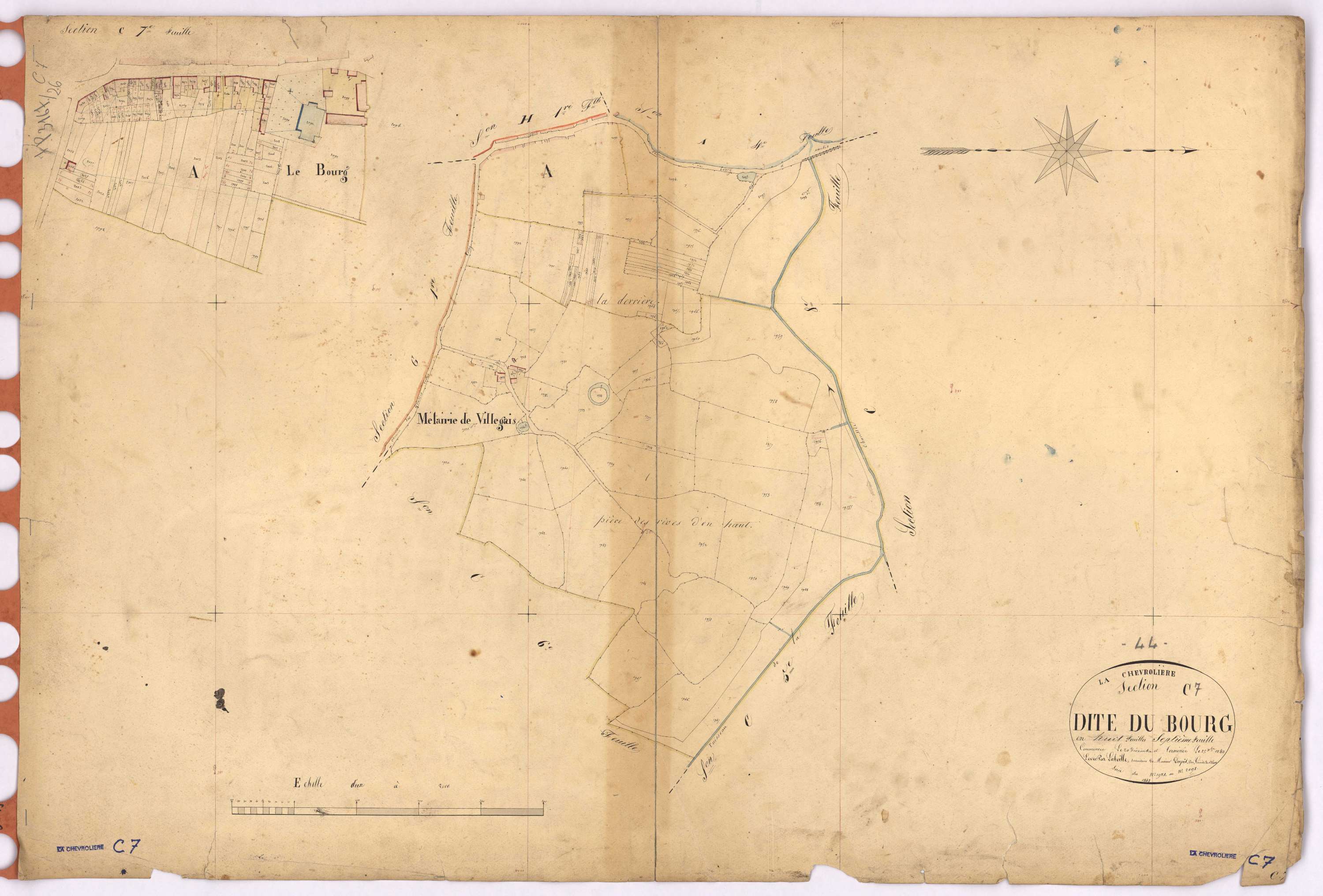 La Chevrolière - Section C7 Bourg (section du) ; 1921-2098