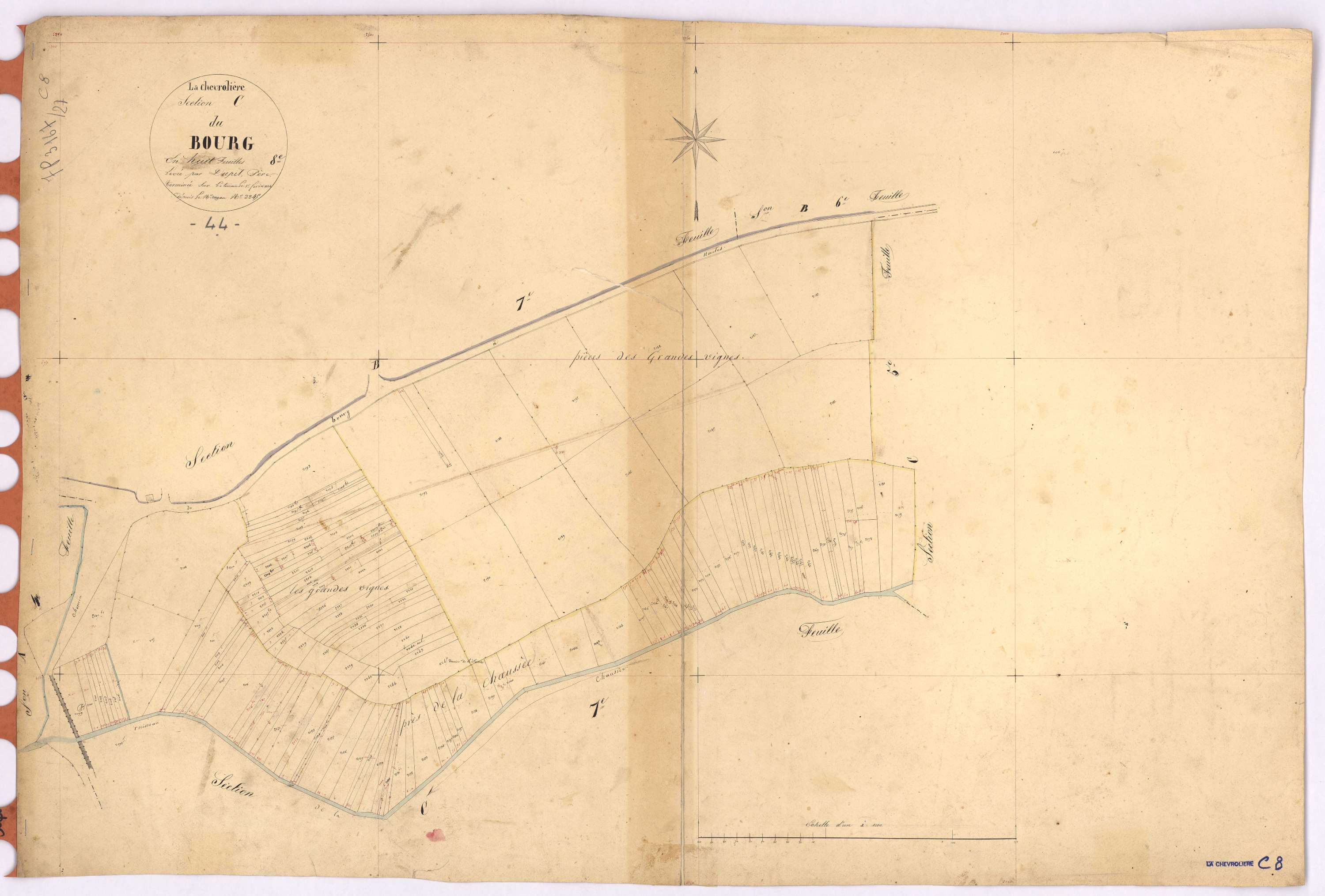 La Chevrolière - Section C8 Bourg (section du) ; 2099-2245
