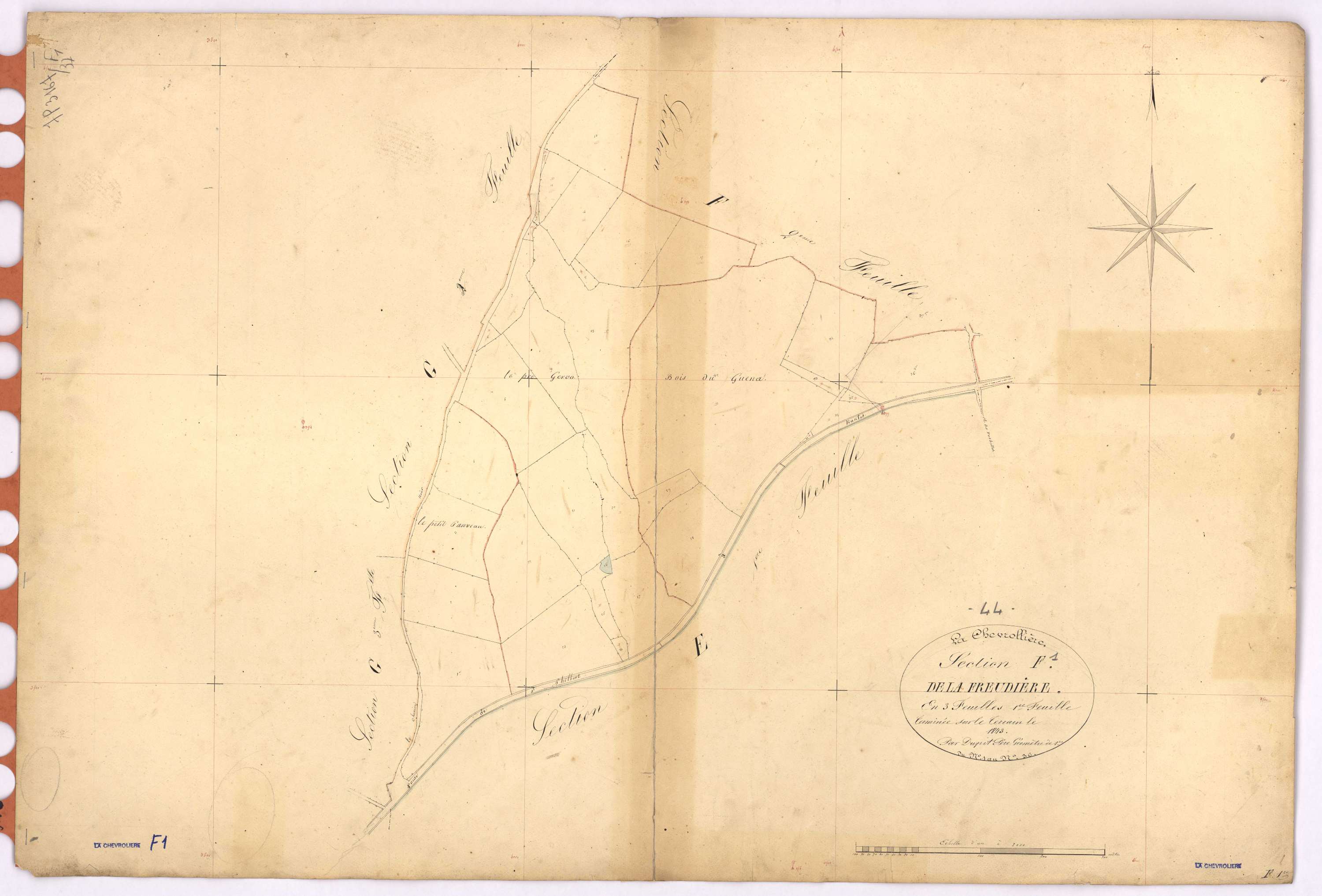 La Chevrolière - Section F1 Freudière (section de La) ; 1-36