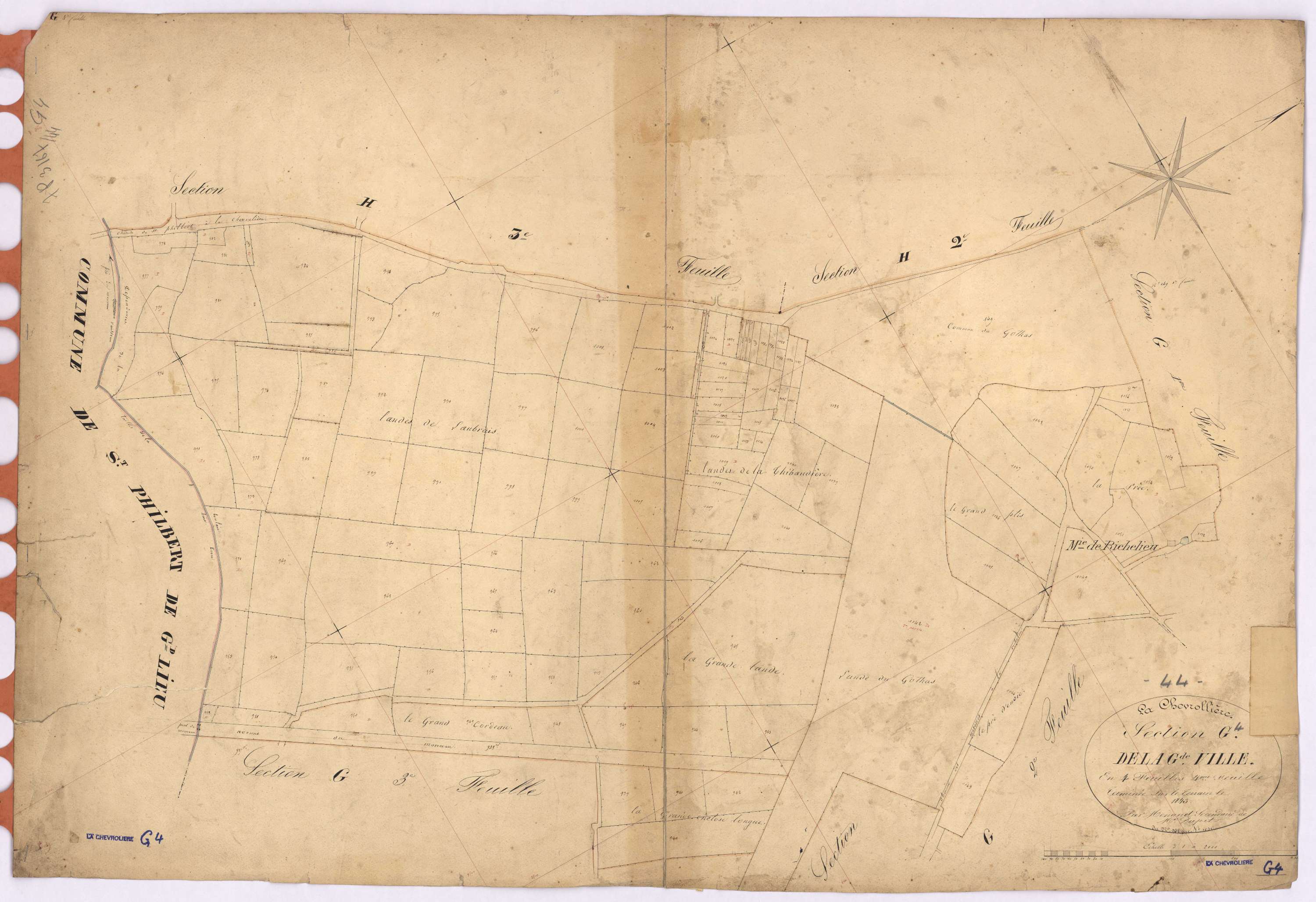 La Chevrolière - Section G4 Grande Ville (section de La) ; 938-1056