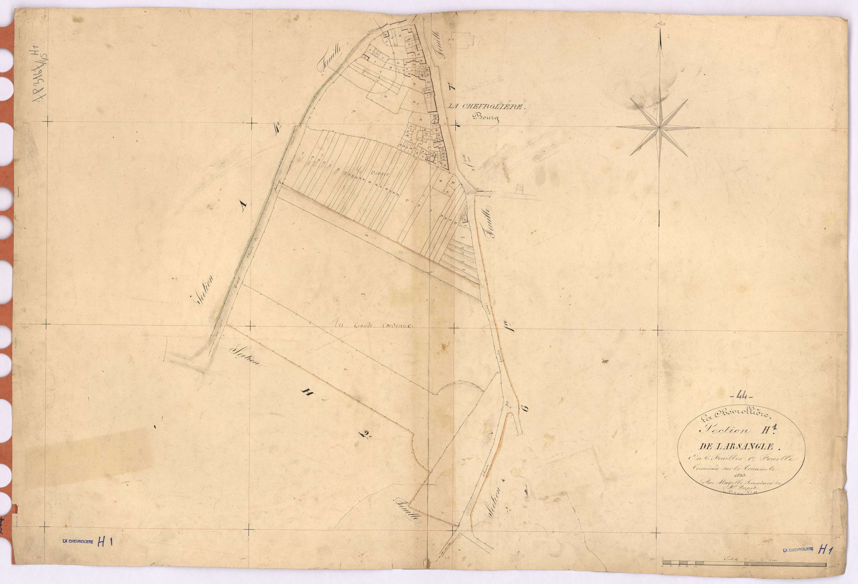 La Chevrolière - Section H1 Larsangle (section de) ; 1-111