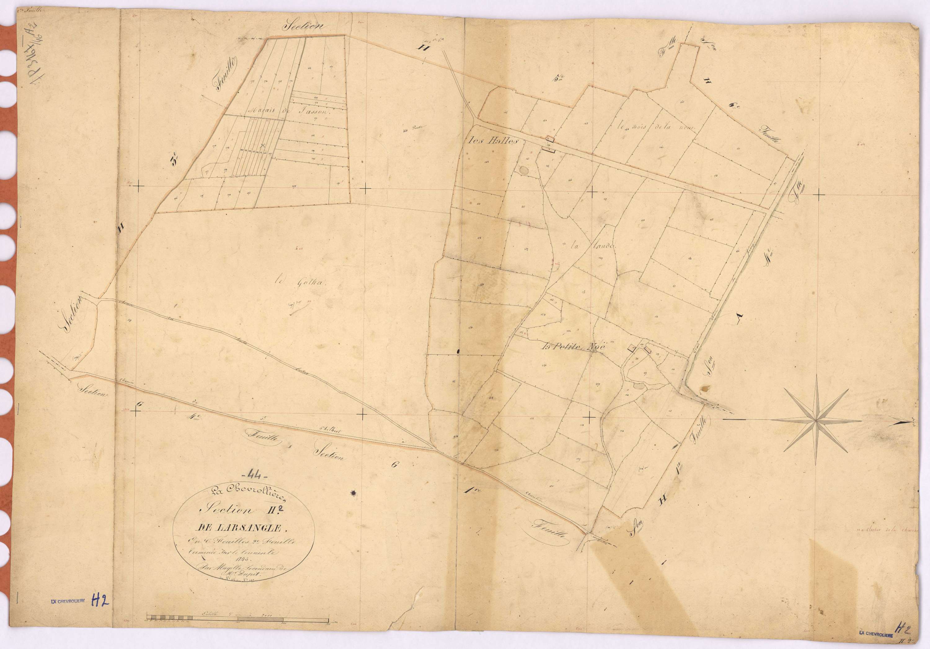 La Chevrolière - Section H2 Larsangle (section de) ; 112-197