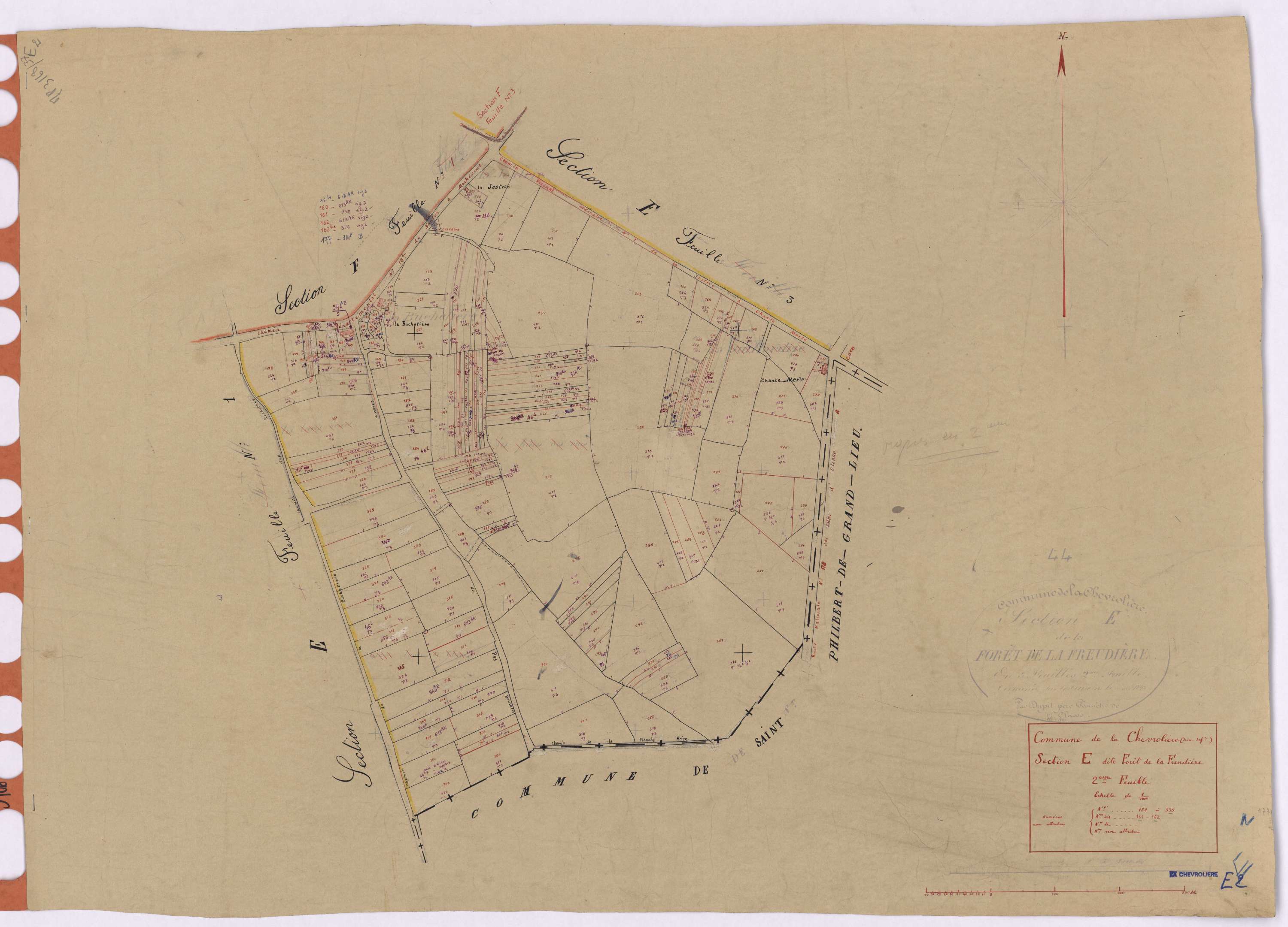 La Chevrolière - Section E2 Forêt de La Freudière (section de La) ; 158-335