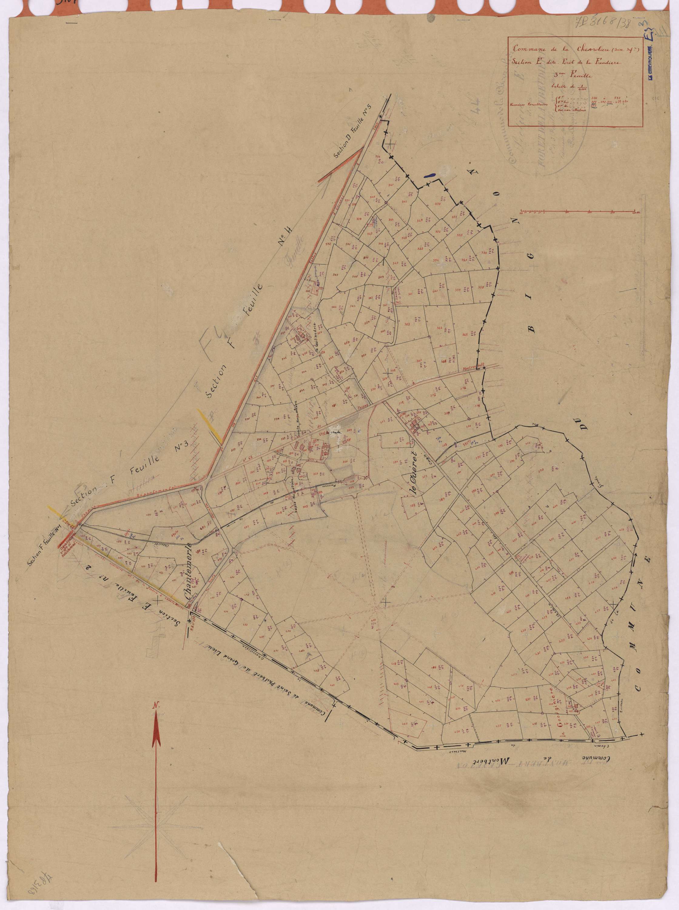 La Chevrolière - Section E3 Forêt de La Freudière (section de La) ; 336-572