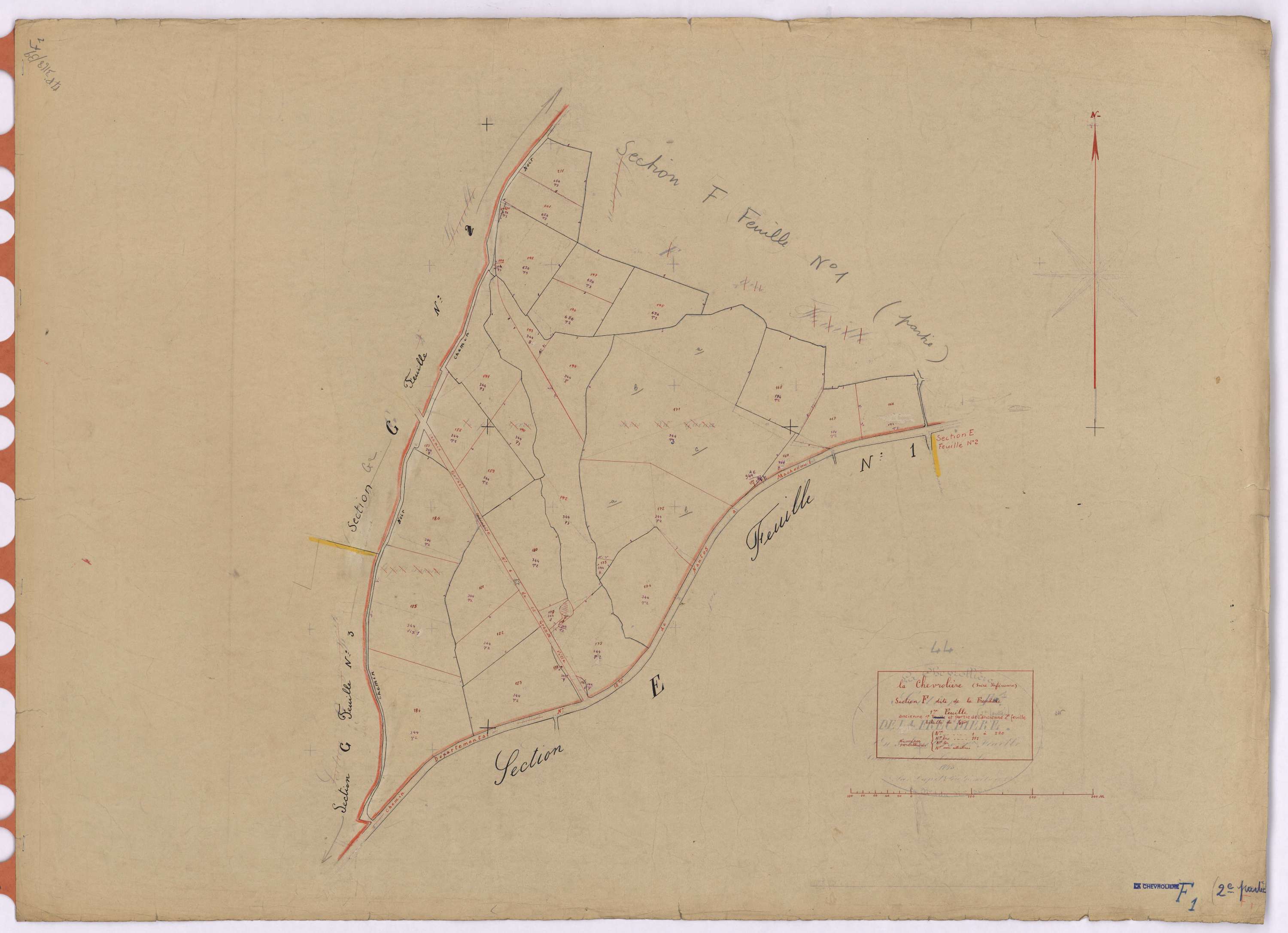 La Chevrolière - Section F1 Freudière (section de La) ; 1-220