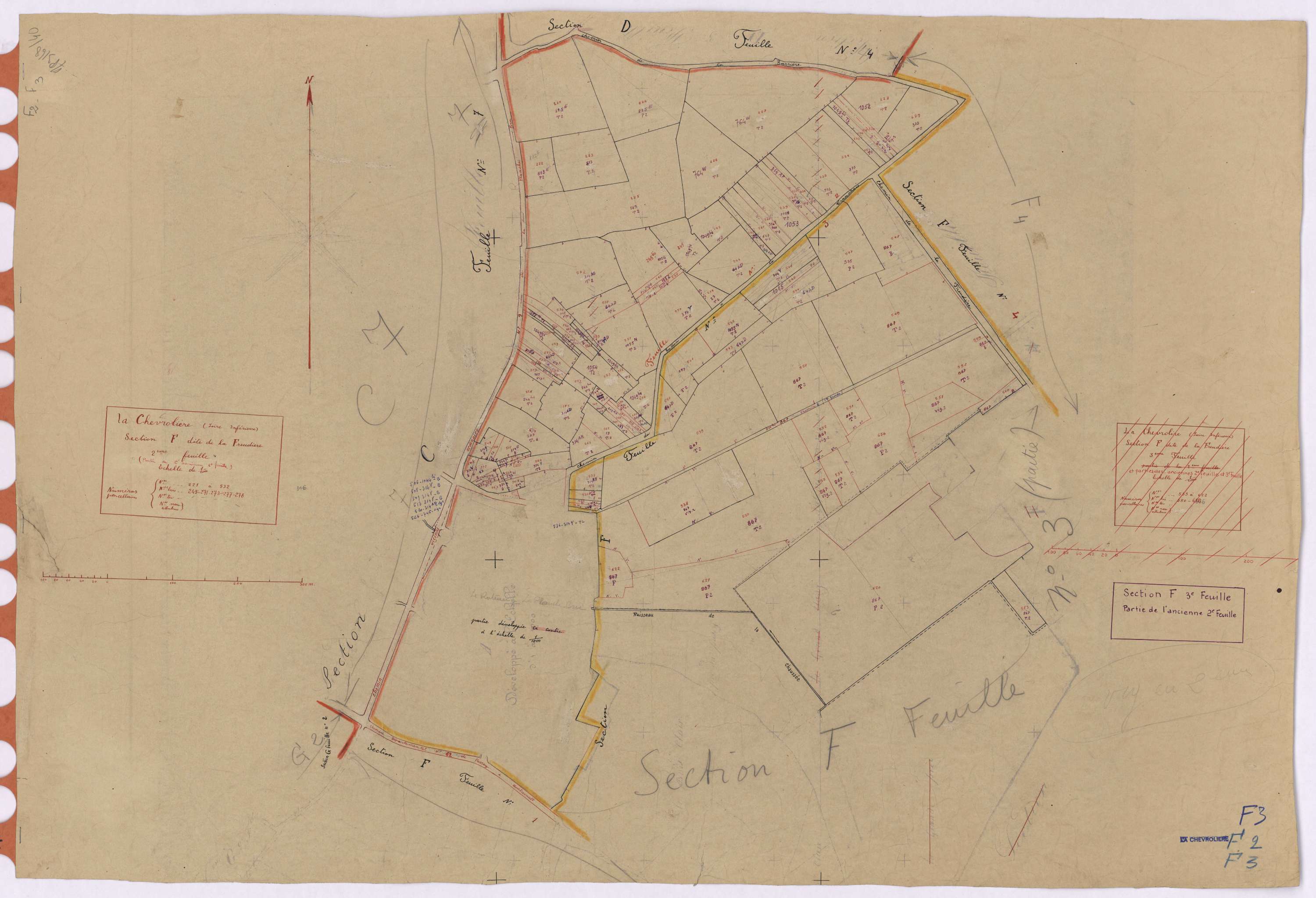 La Chevrolière - Section F2 F3 Freudière (section de La)