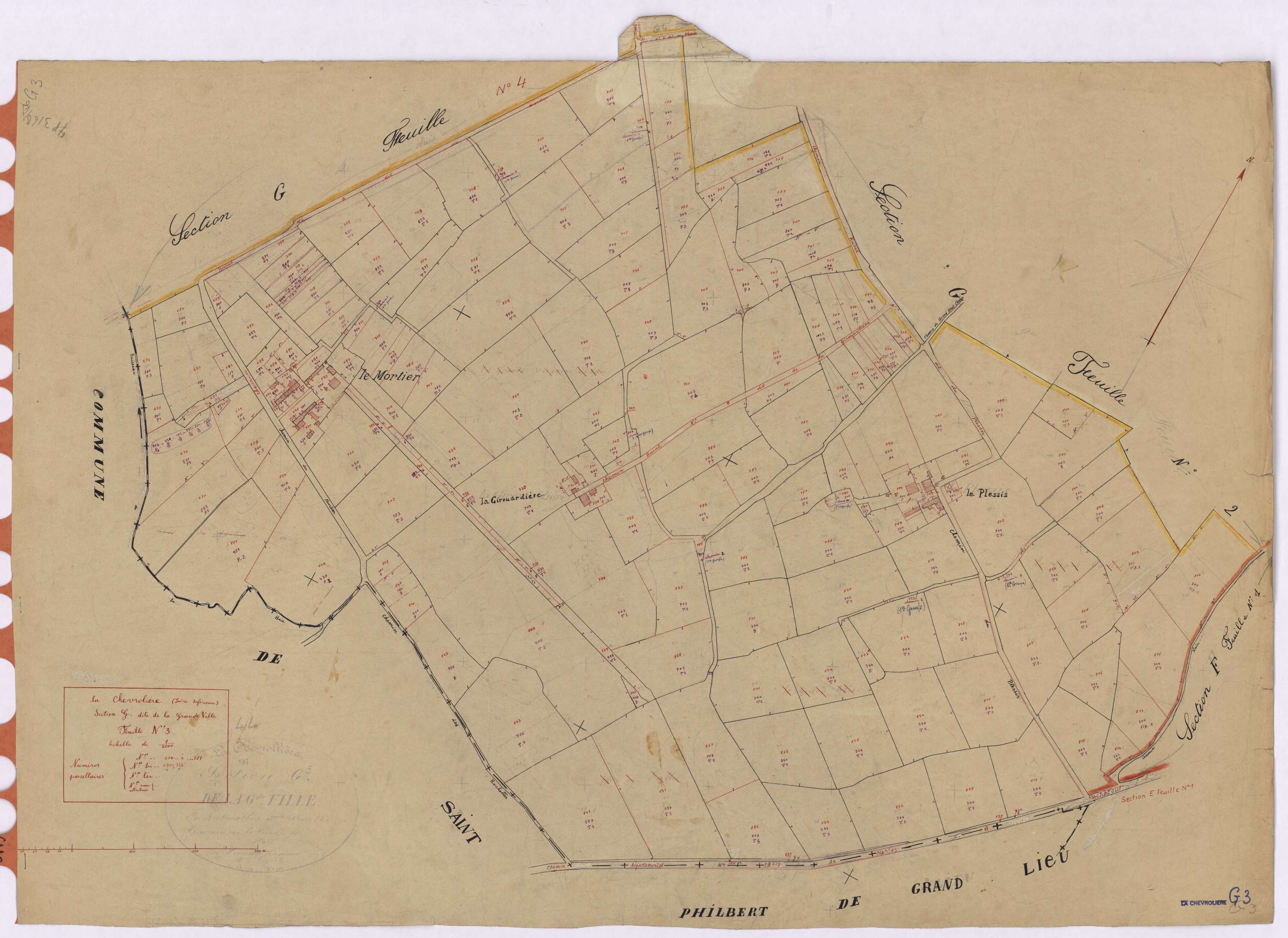 La Chevrolière - Section G3 Grande Ville (section de La) ; 674-851