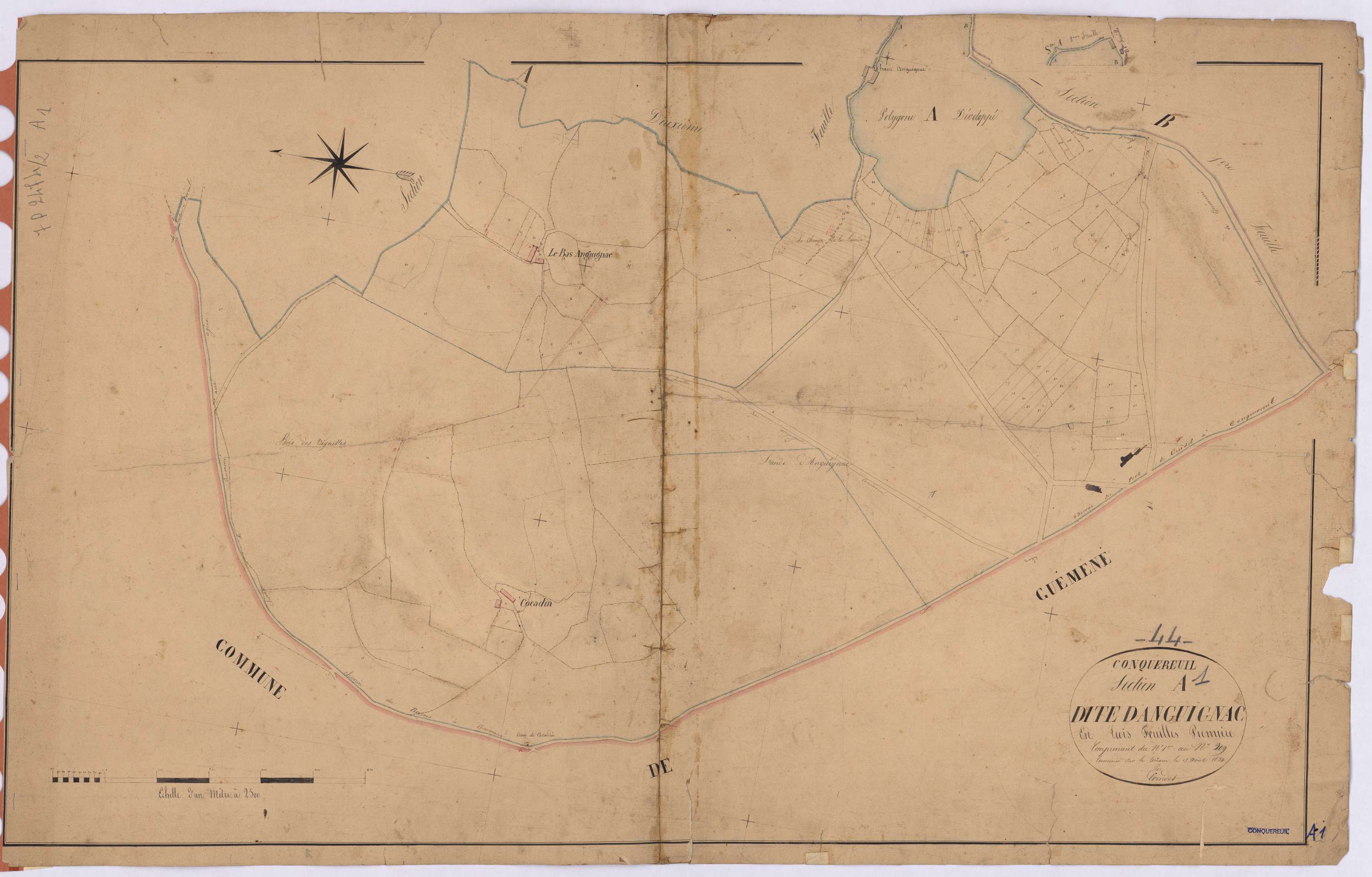 Conquereuil - Section A1 Anguignac (section d') ; 1-209