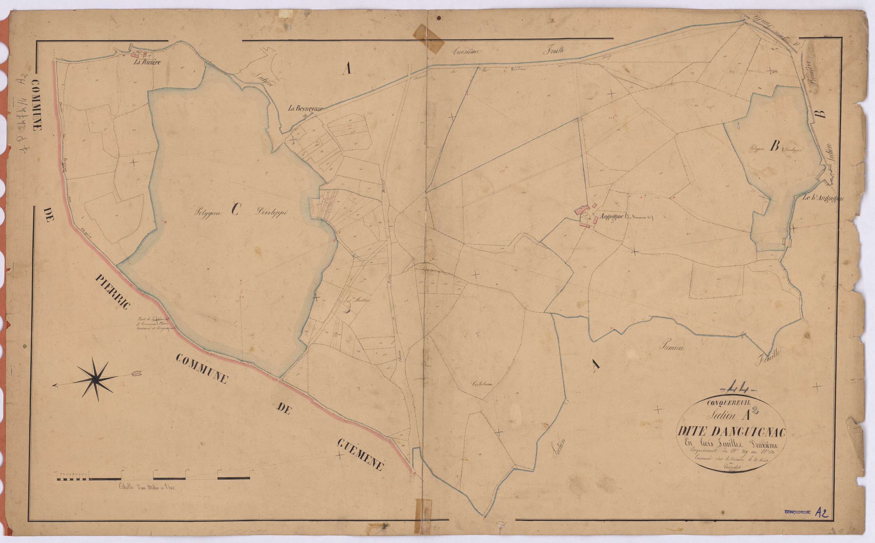 Conquereuil - Section A2 Anguignac (section d') ; 209-680