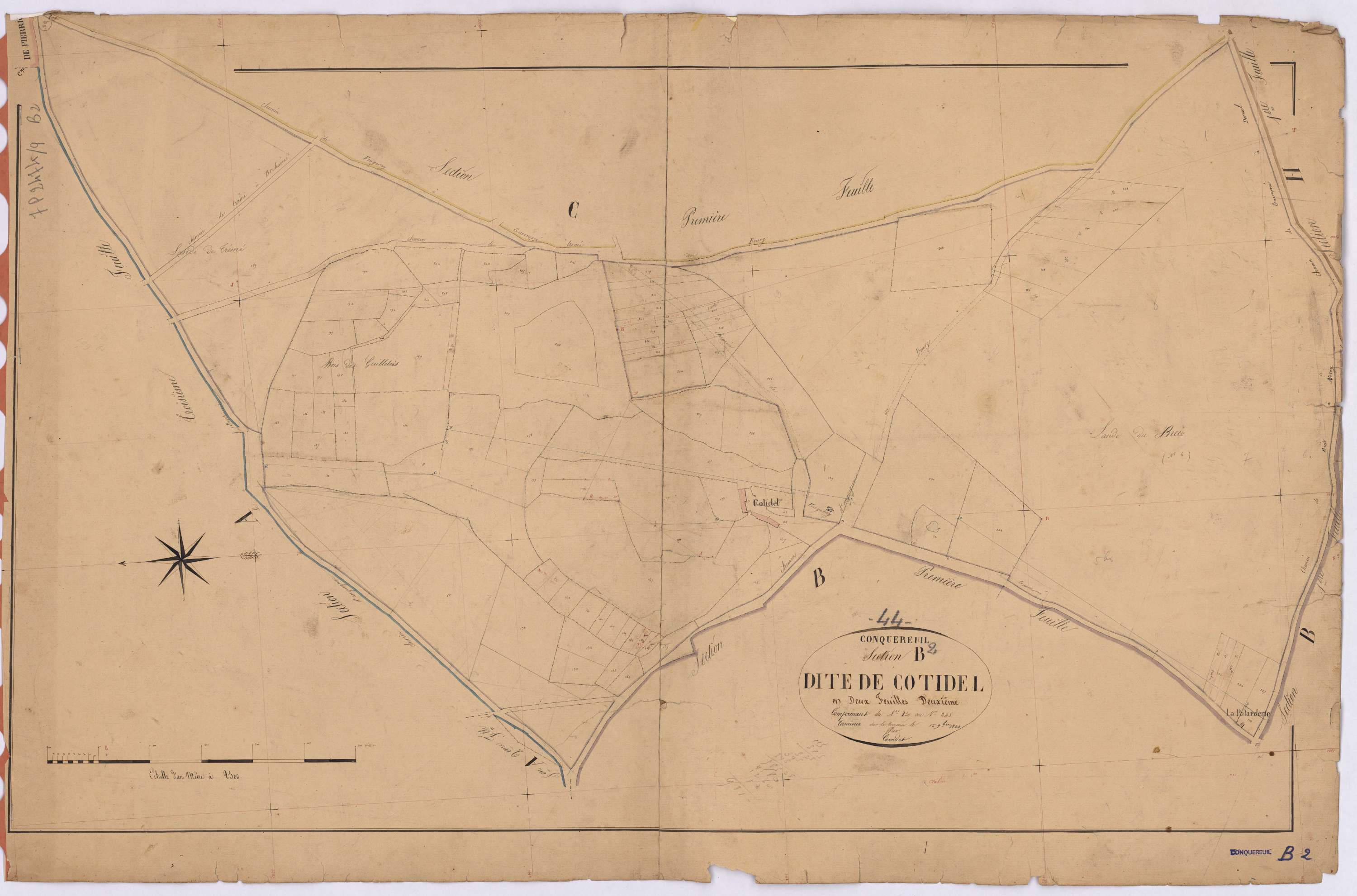 Conquereuil - Section B2 Cotidel (section de) ; 151-245