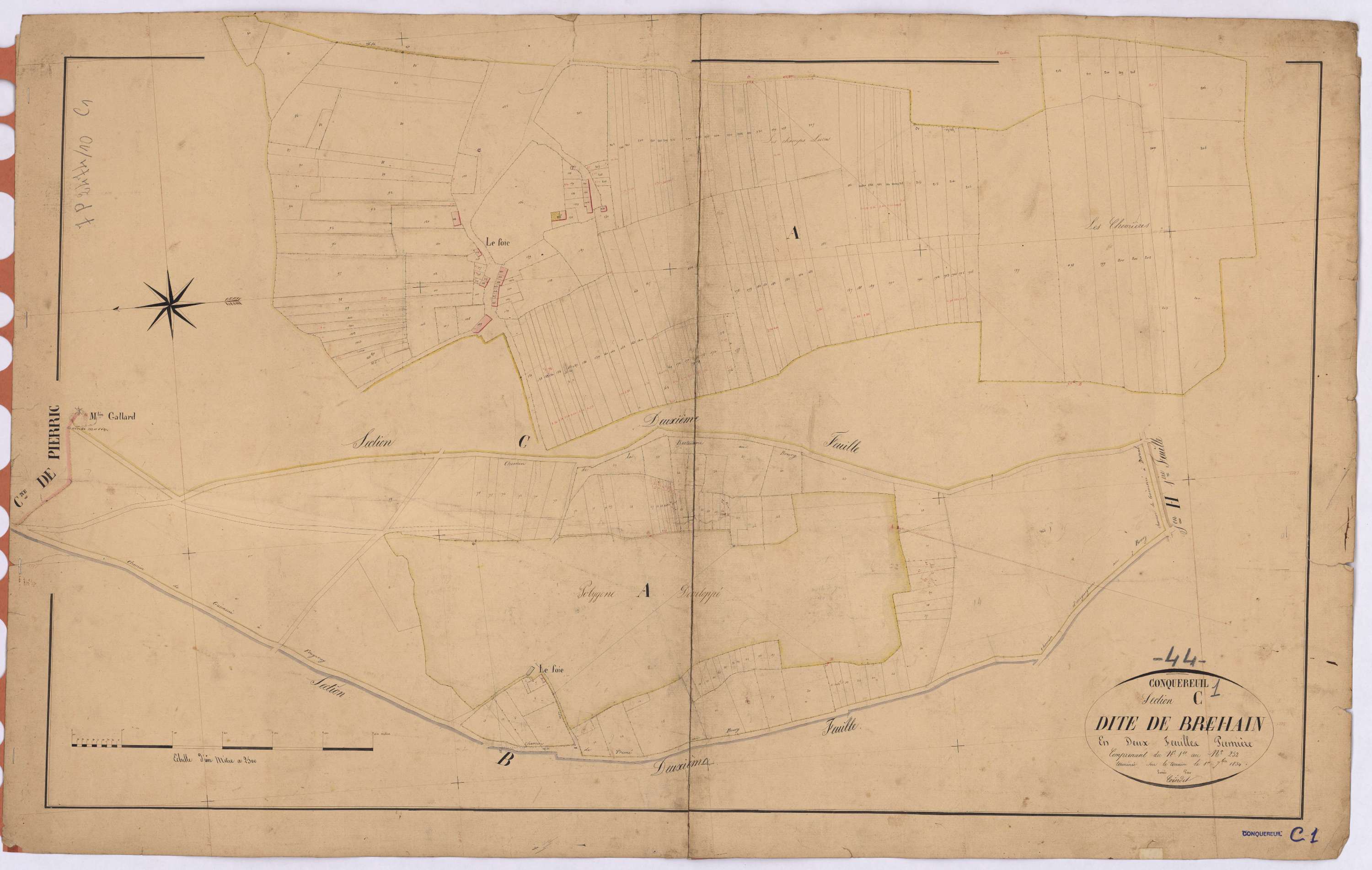 Conquereuil - Section C1 Brehain (section de) ; 1-251