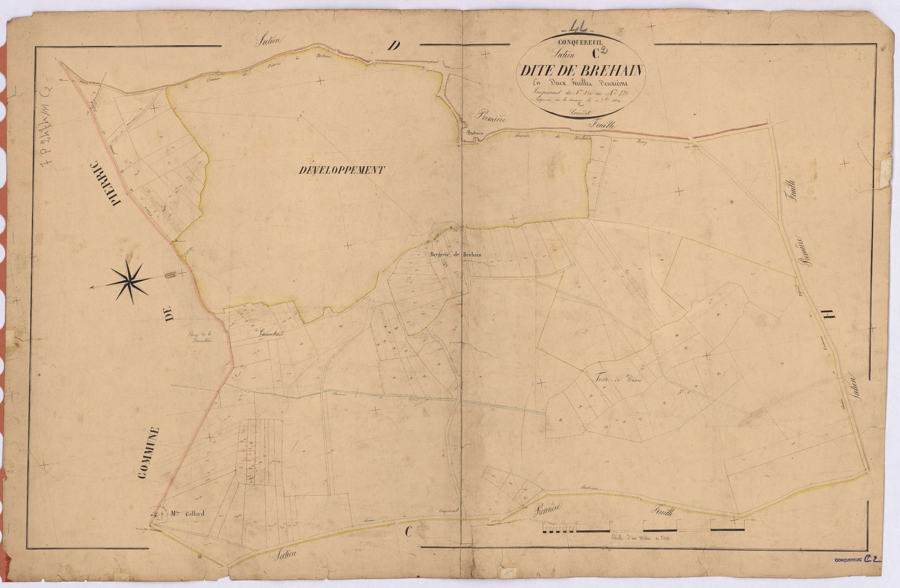 Conquereuil - Section C2 Brehain (section de) ; 252-775