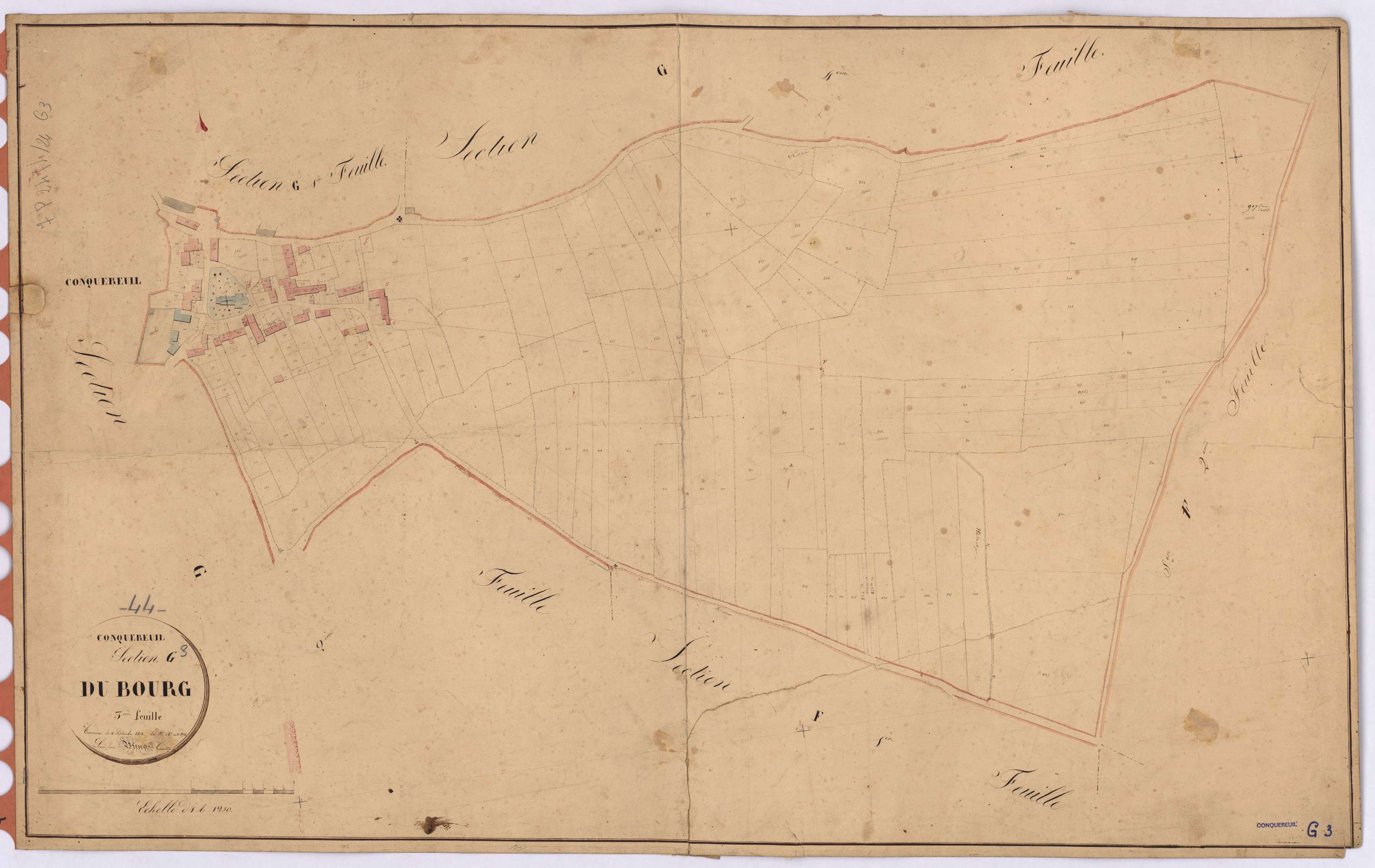 Conquereuil - Section G3 Bourg (section du) ; 687-872
