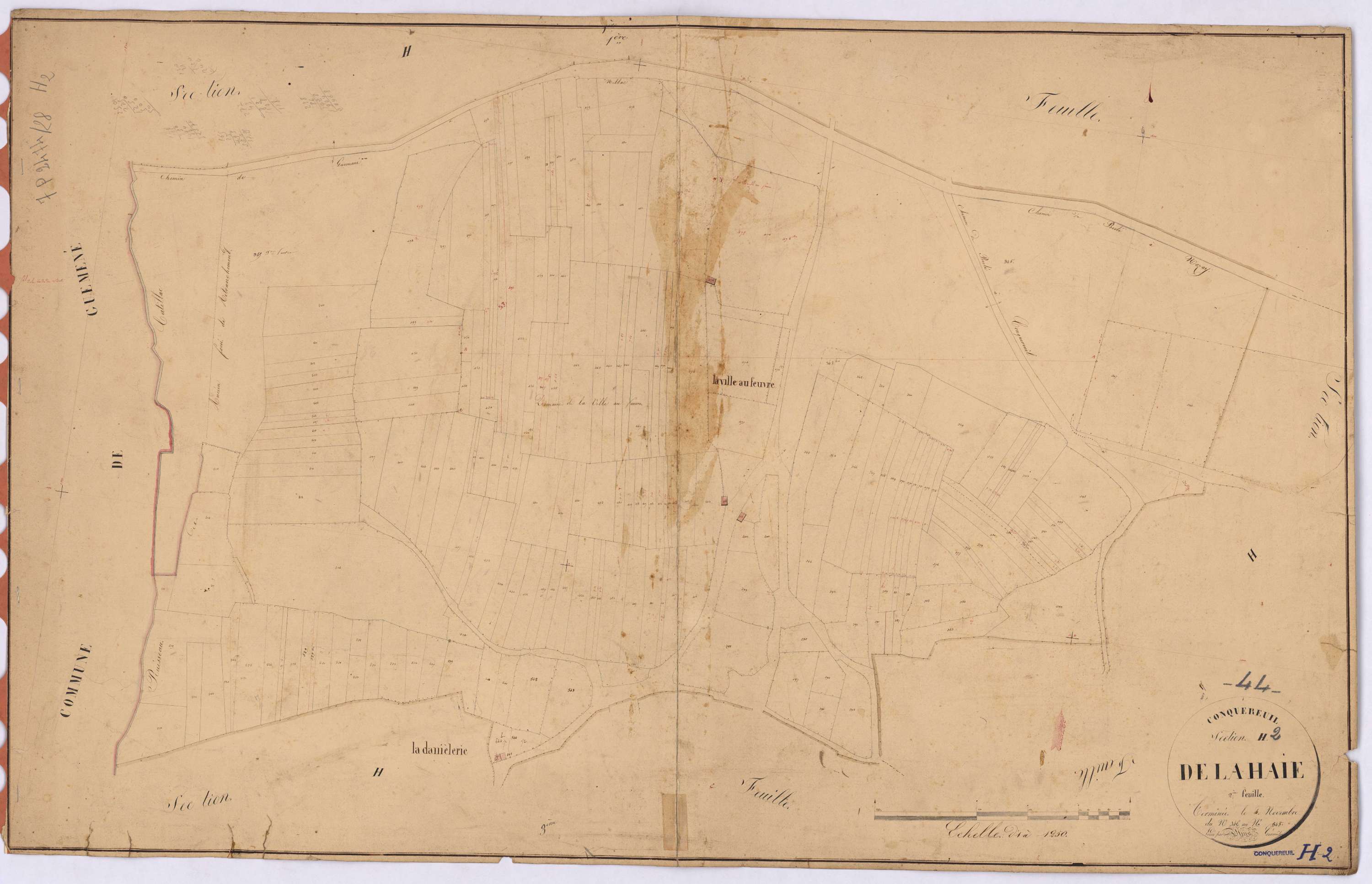 Conquereuil - Section H2 Haie (section de La) ; 346-545