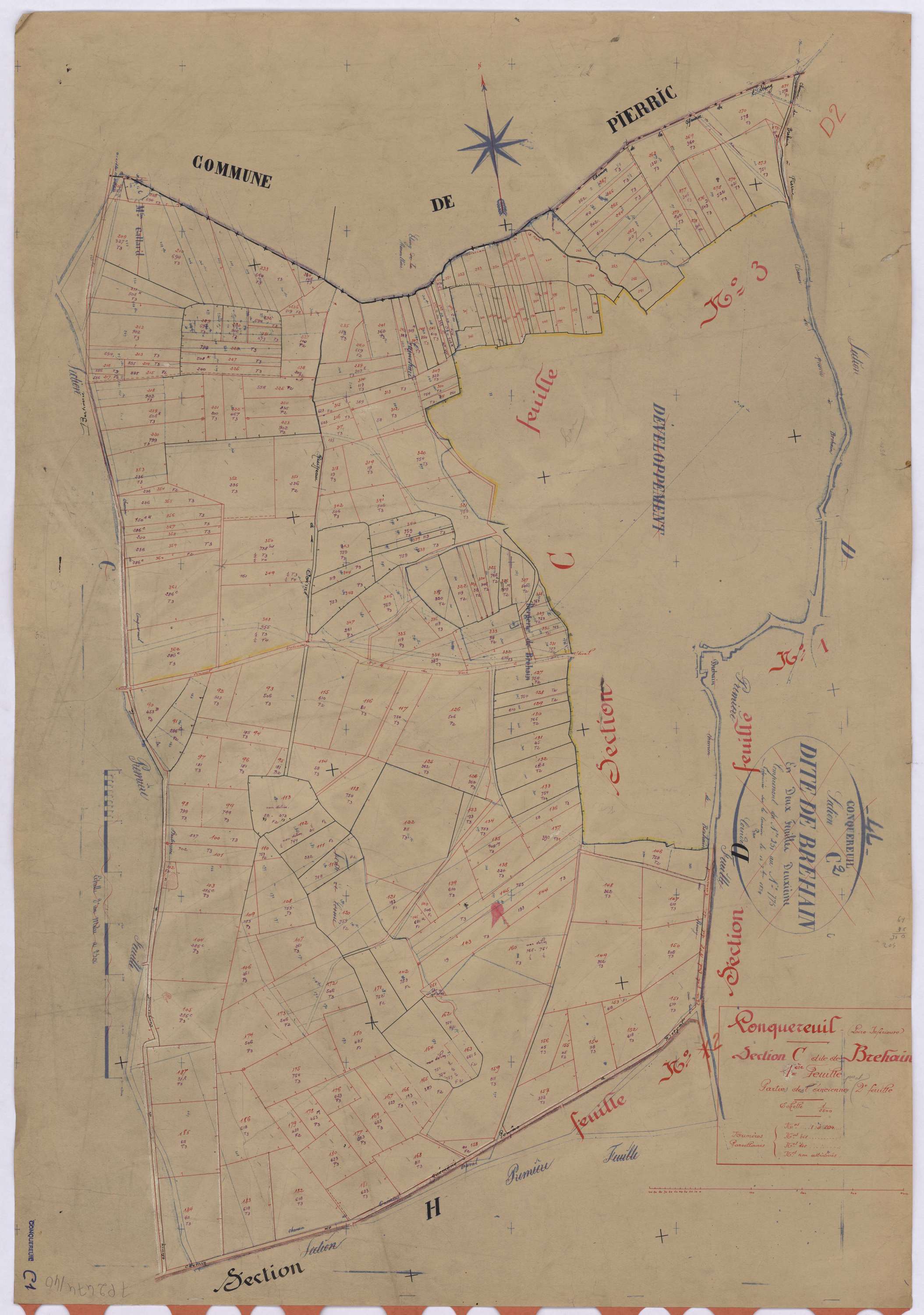 Conquereuil - Section C1 Brehain (section de) ; 1-204