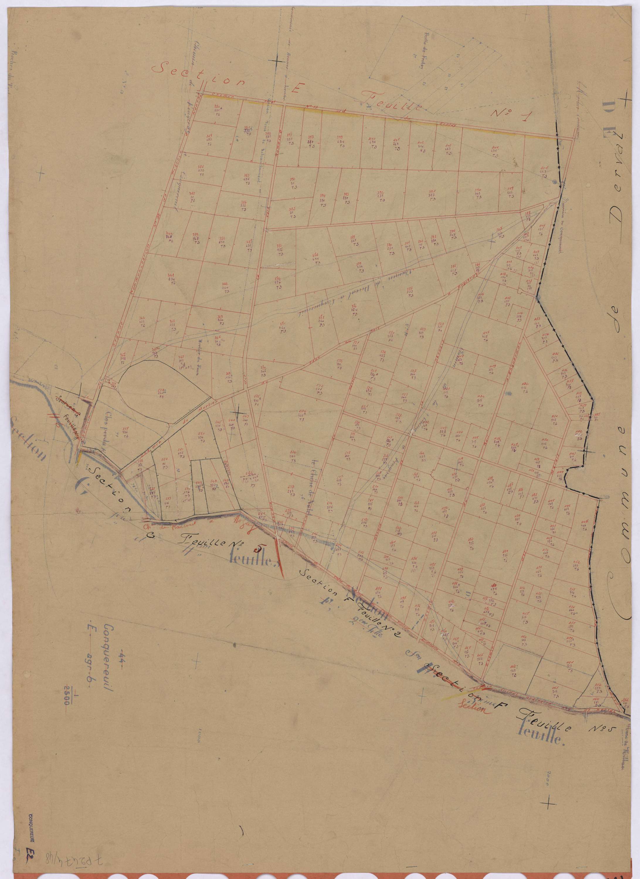 Conquereuil - Section E2 Landes (section des) ; 349-559