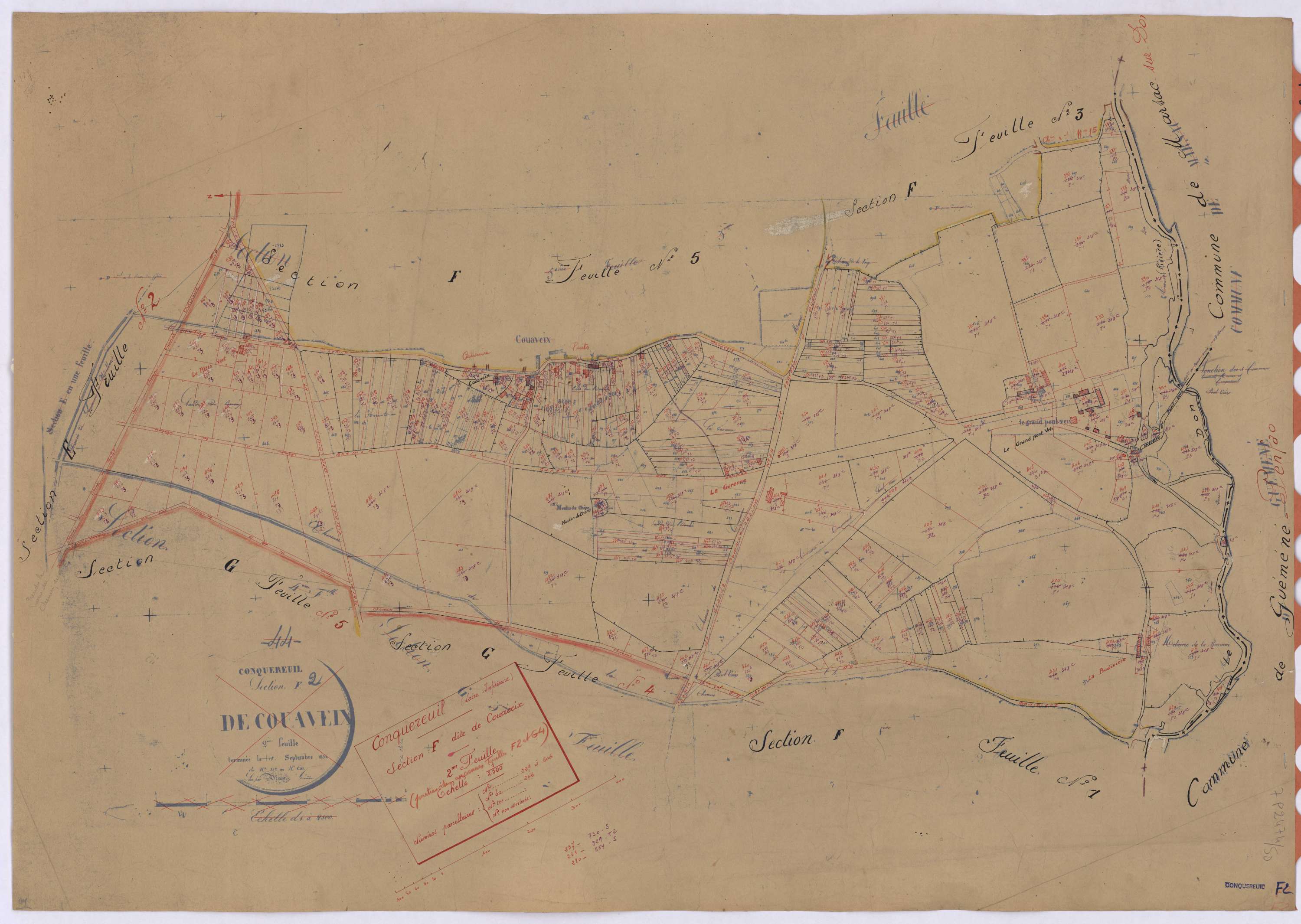 Conquereuil - Section F2 Couaveix (section de) ; 229-506