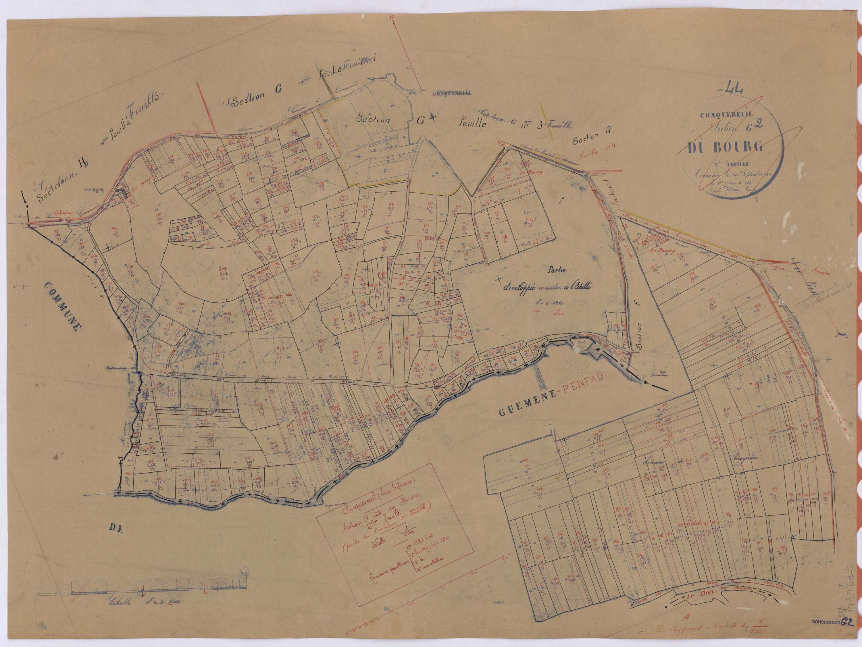 Conquereuil - Section G2 Bourg (section du) ; 188-508