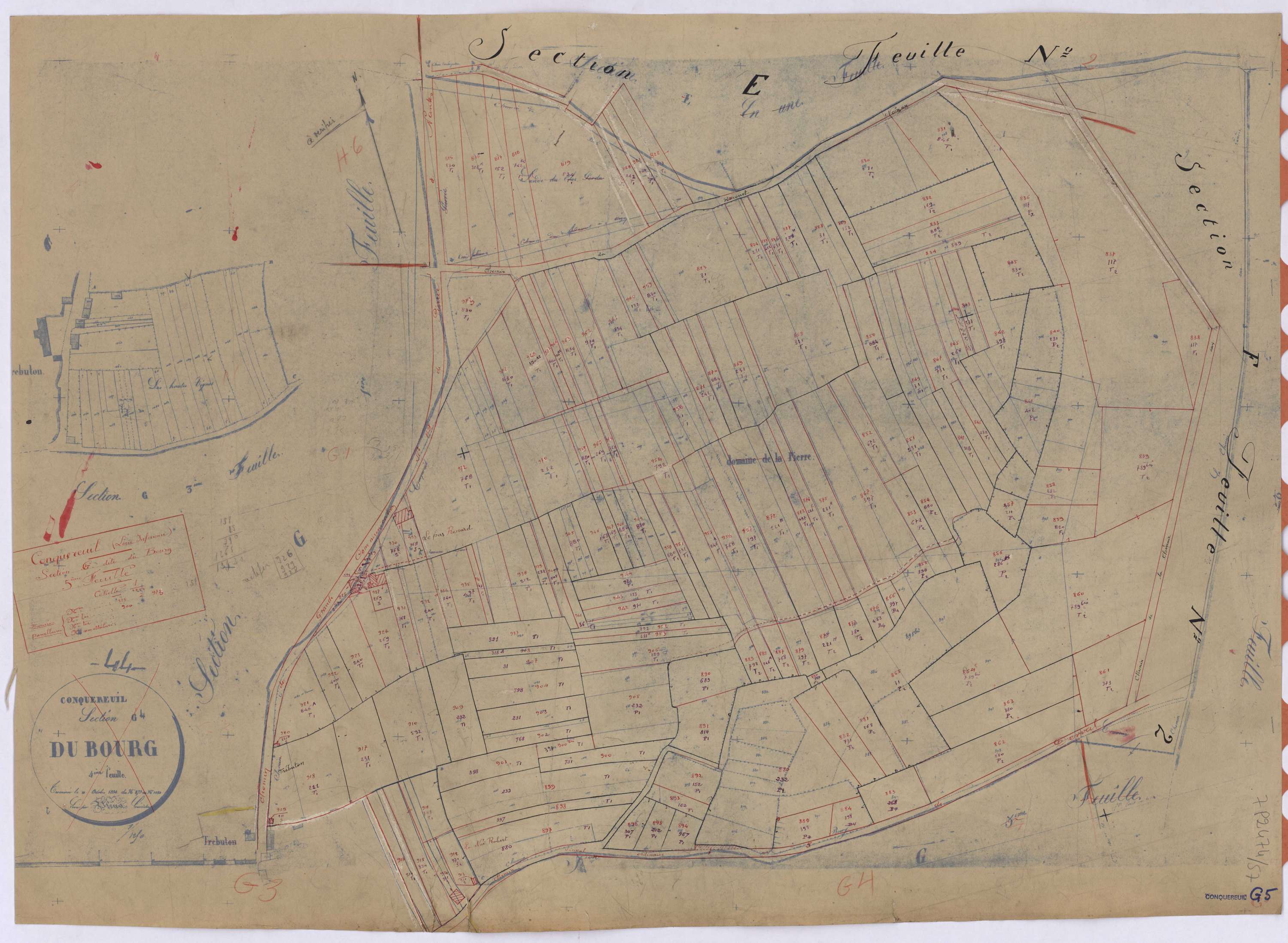 Conquereuil - Section G5 Bourg (section du) ; 815-973
