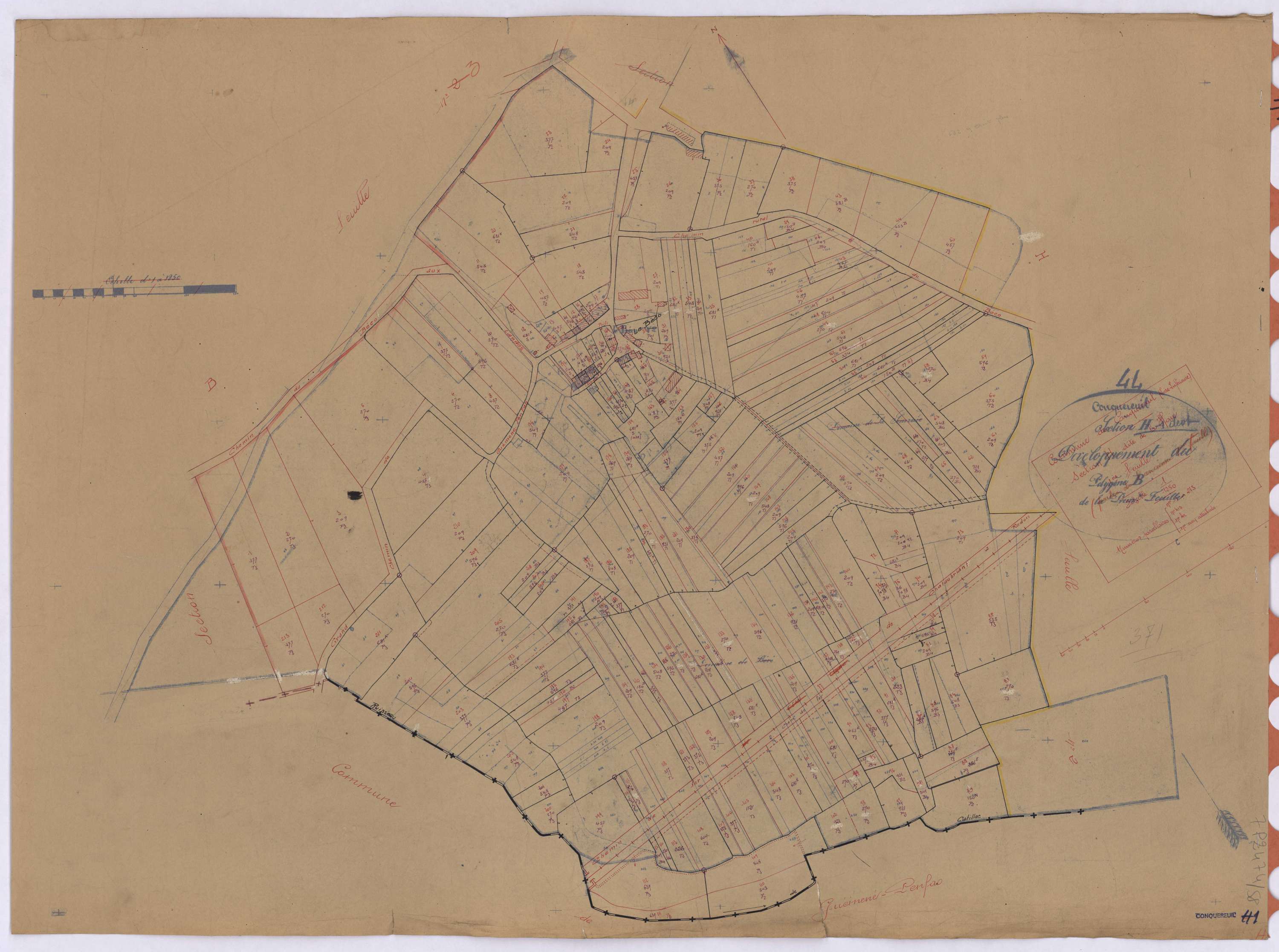 Conquereuil - Section H1 Haie (section de La) ; 1-213