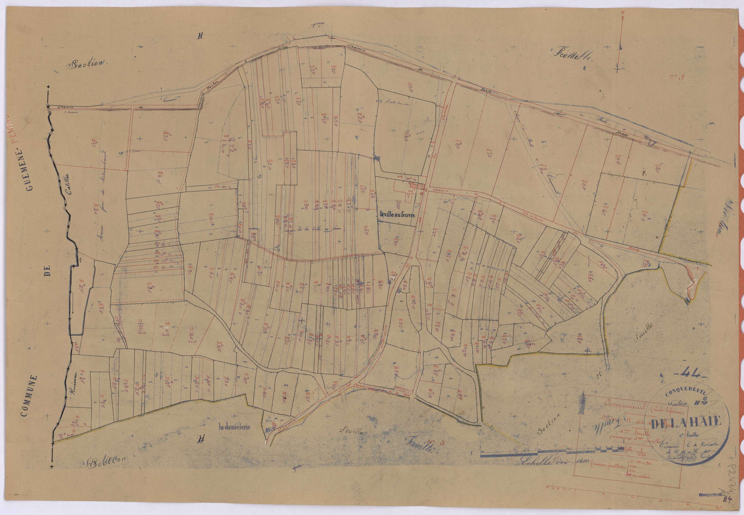 Conquereuil - Section H4 Haie (section de La) ; 561-724