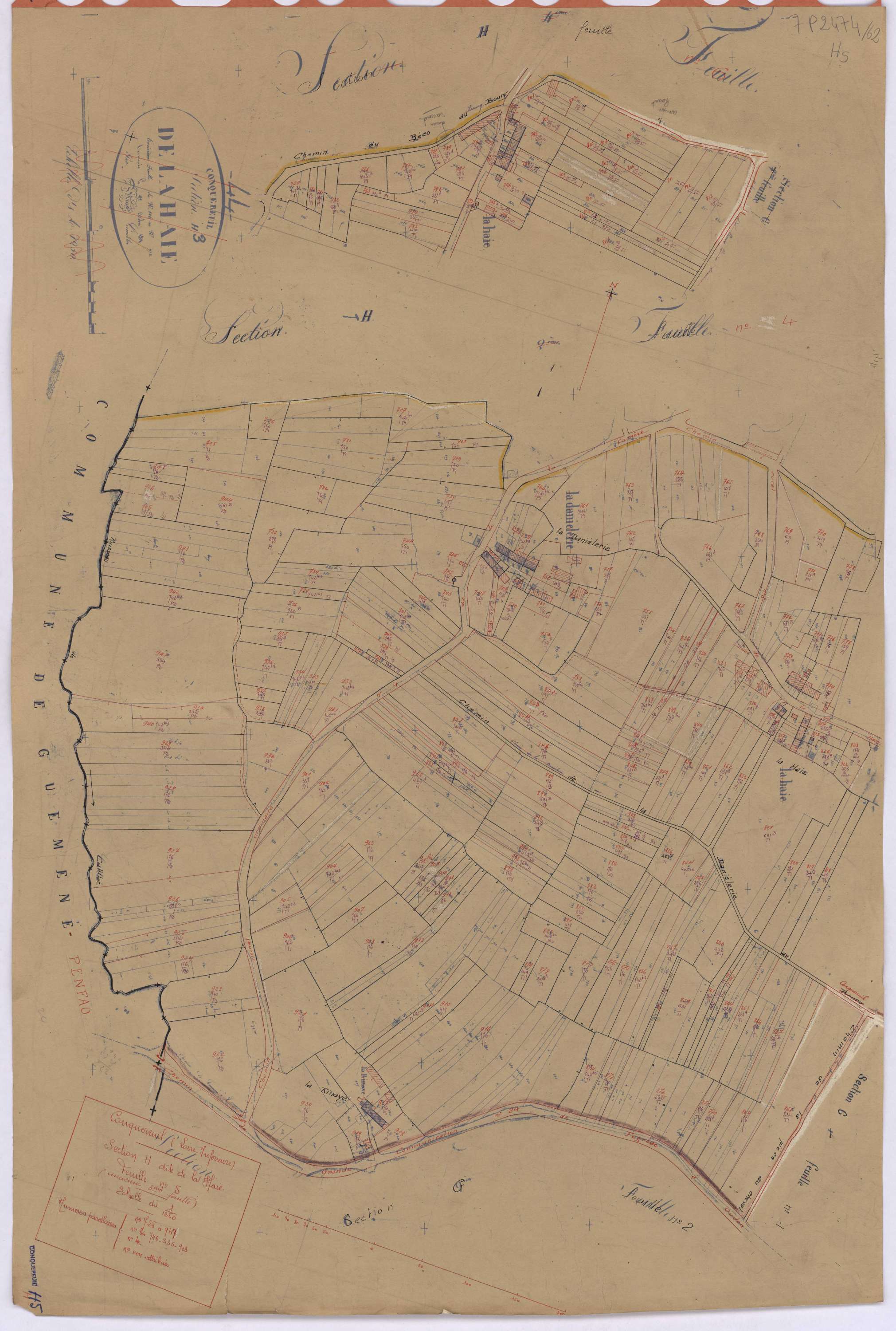 Conquereuil - Section H5 Haie (section de La) ; 725-947