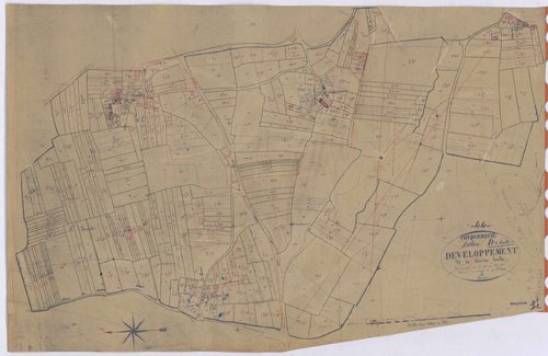 Conquereuil - Section D1 D2 (développement) Mortiers (section des) ; 1-353 ; 354-590 ; développement de diverses parcelles