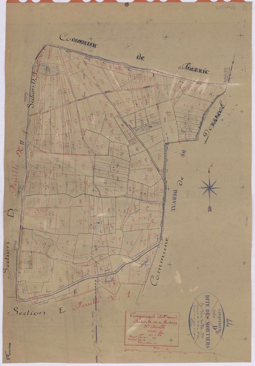 Conquereuil - Section D3 Mortiers (section) ; 591-818