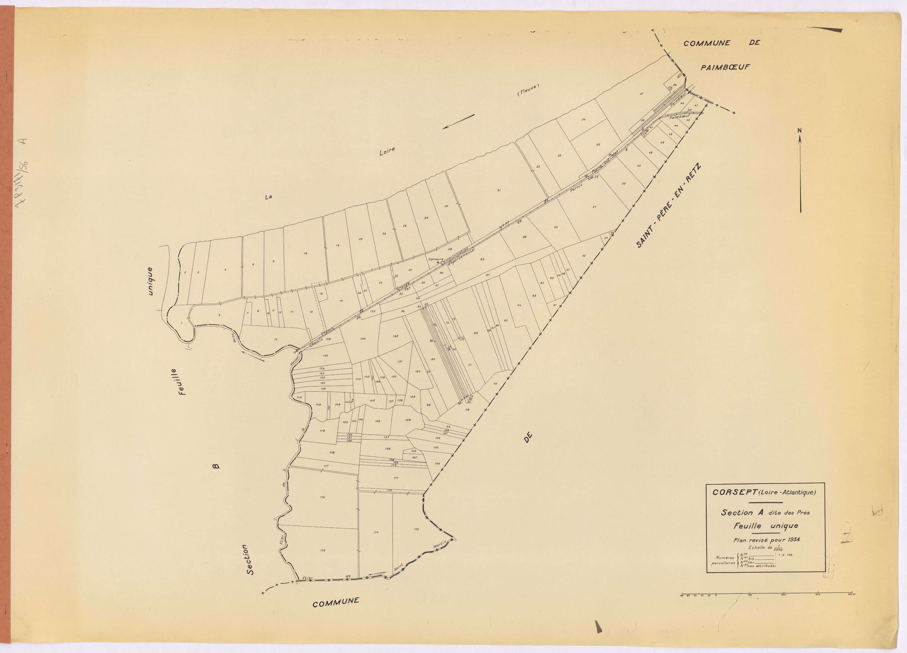 Corsept - Section A Prés (section des) ; 1-156