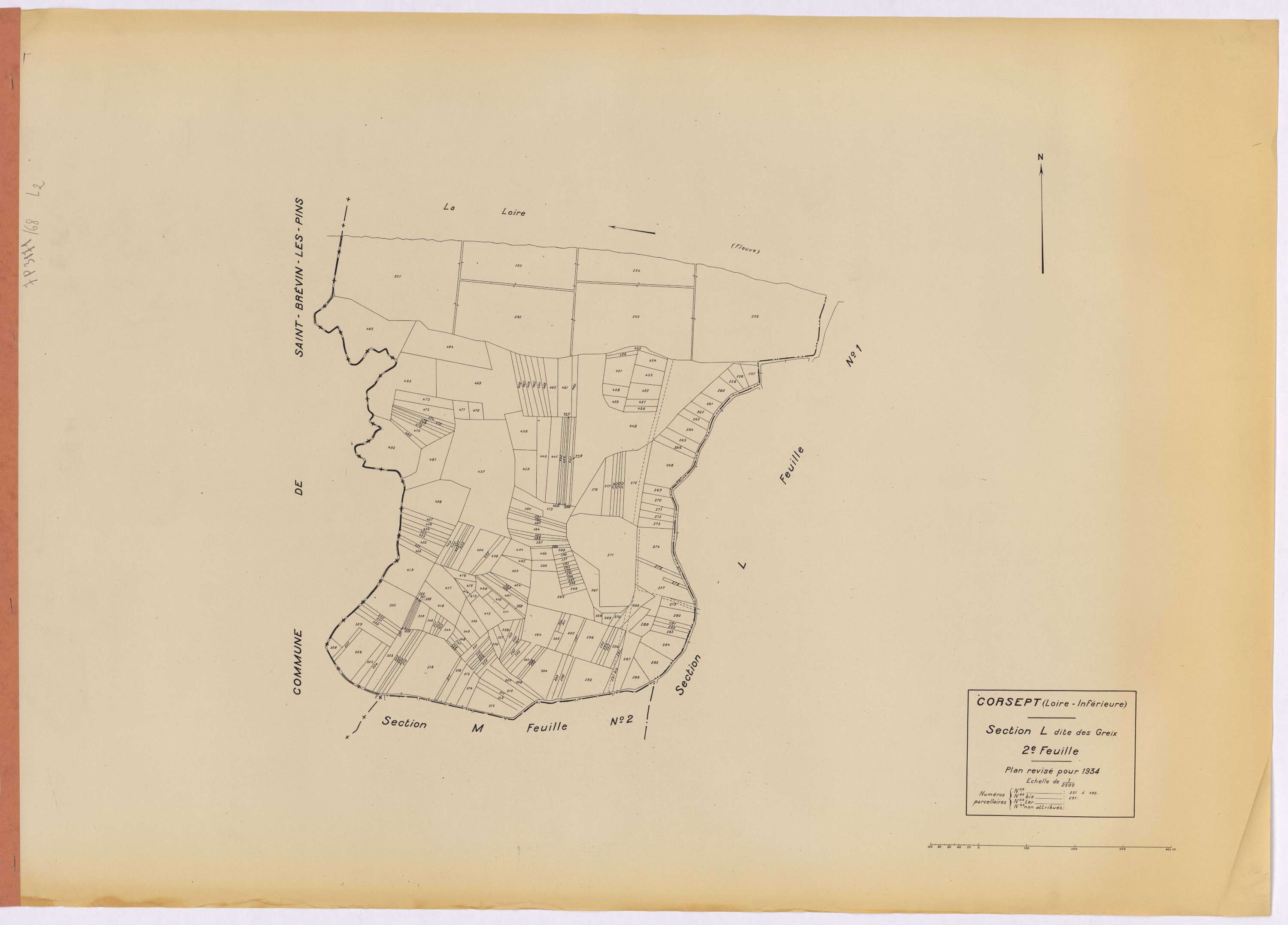 Corsept - Section L2 Greix (section des) ; 251-485