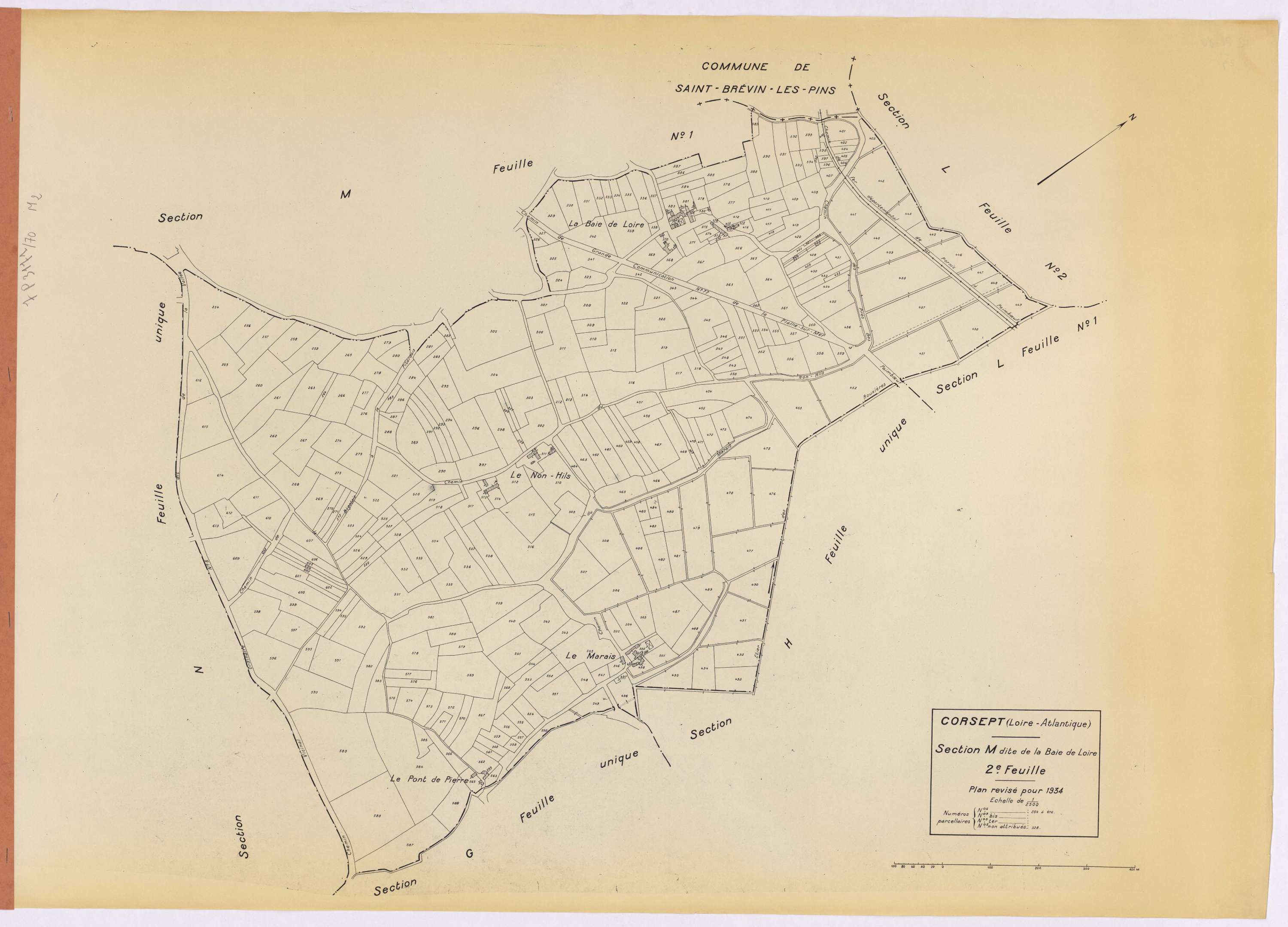 Corsept - Section M2 Baie de Loire (section de La) ; 254-616