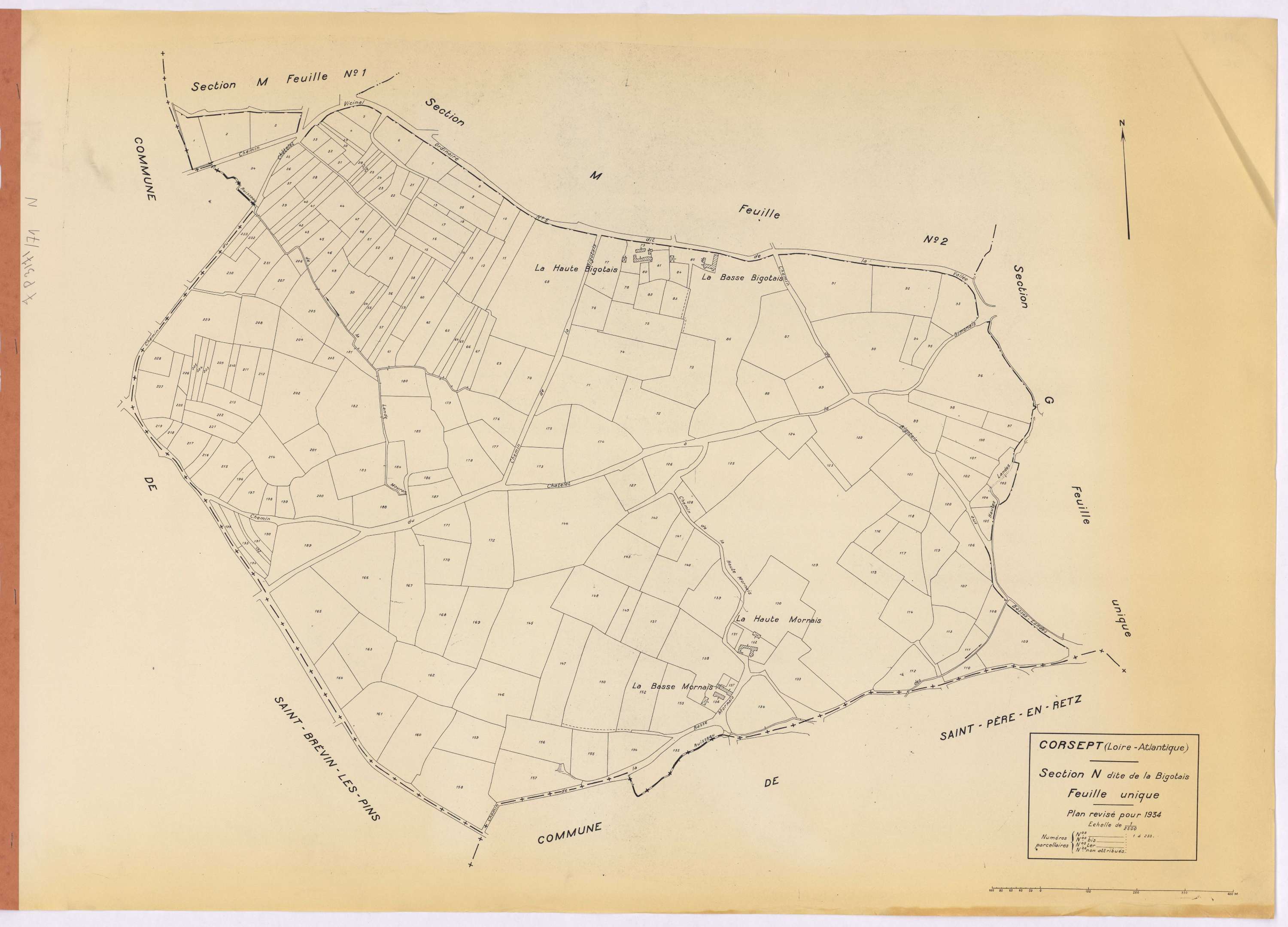 Corsept - Section N Bigotais (section de La) ; 1-233
