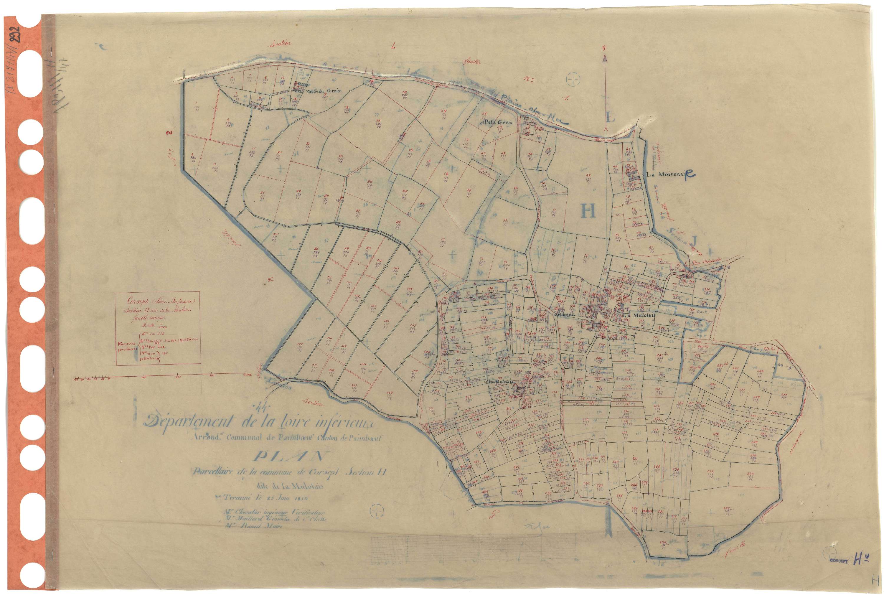 Corsept - Section H Mulotais (section de La) . 1-372