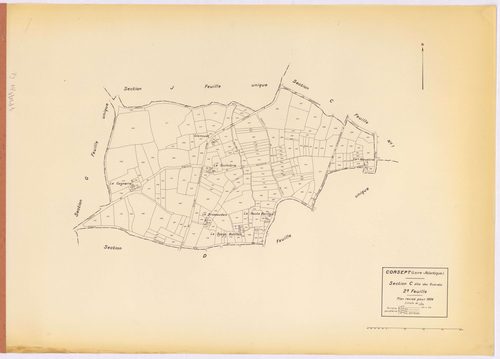 Corsept - Section C2 Guérets (section des) ; 294-493