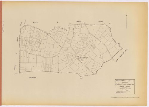 Corsept - Section E Grand-Lande (section de La) ; 1-232