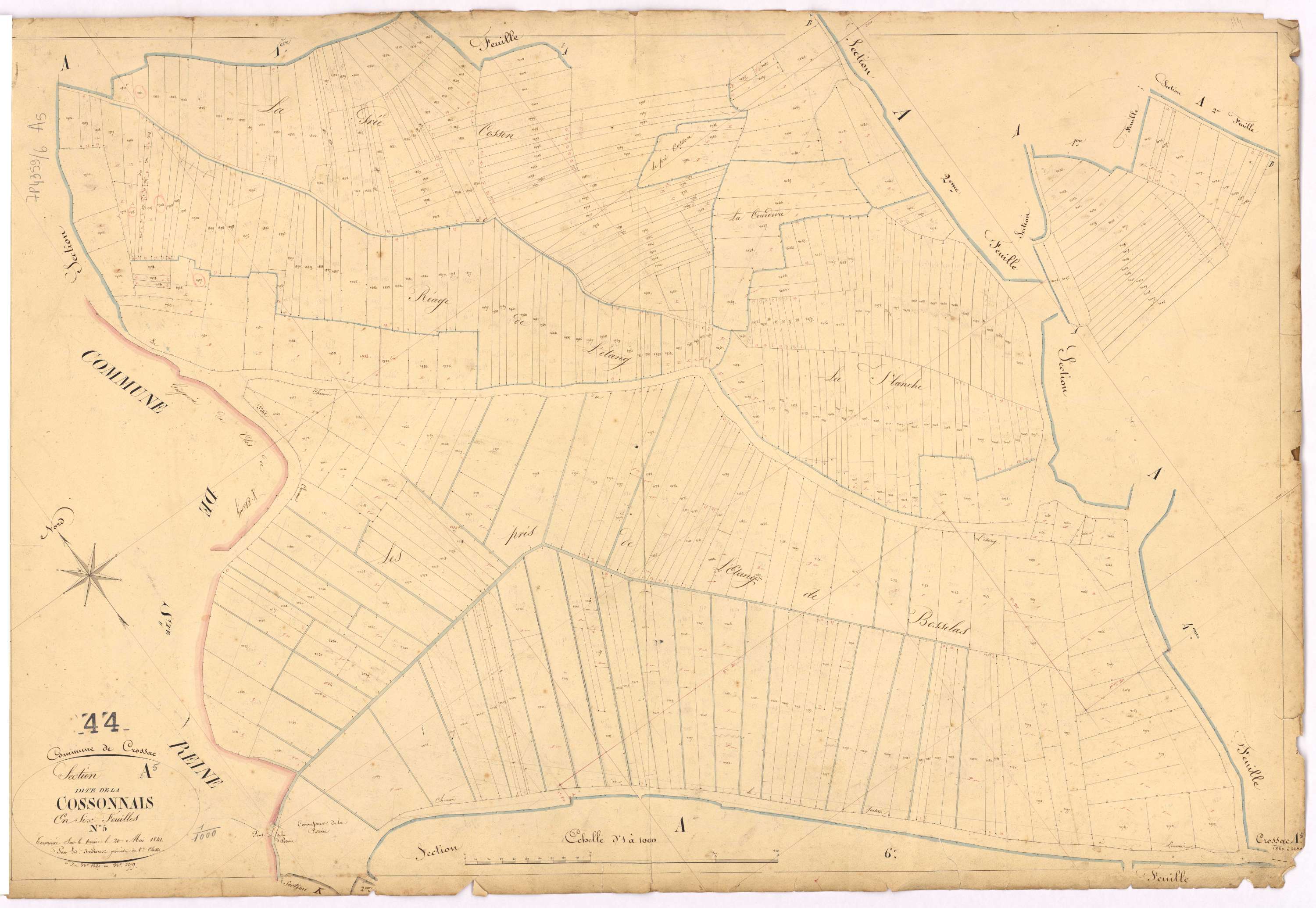 Crossac - Section A5 Cossonnais (section de La) ; 1820-2279