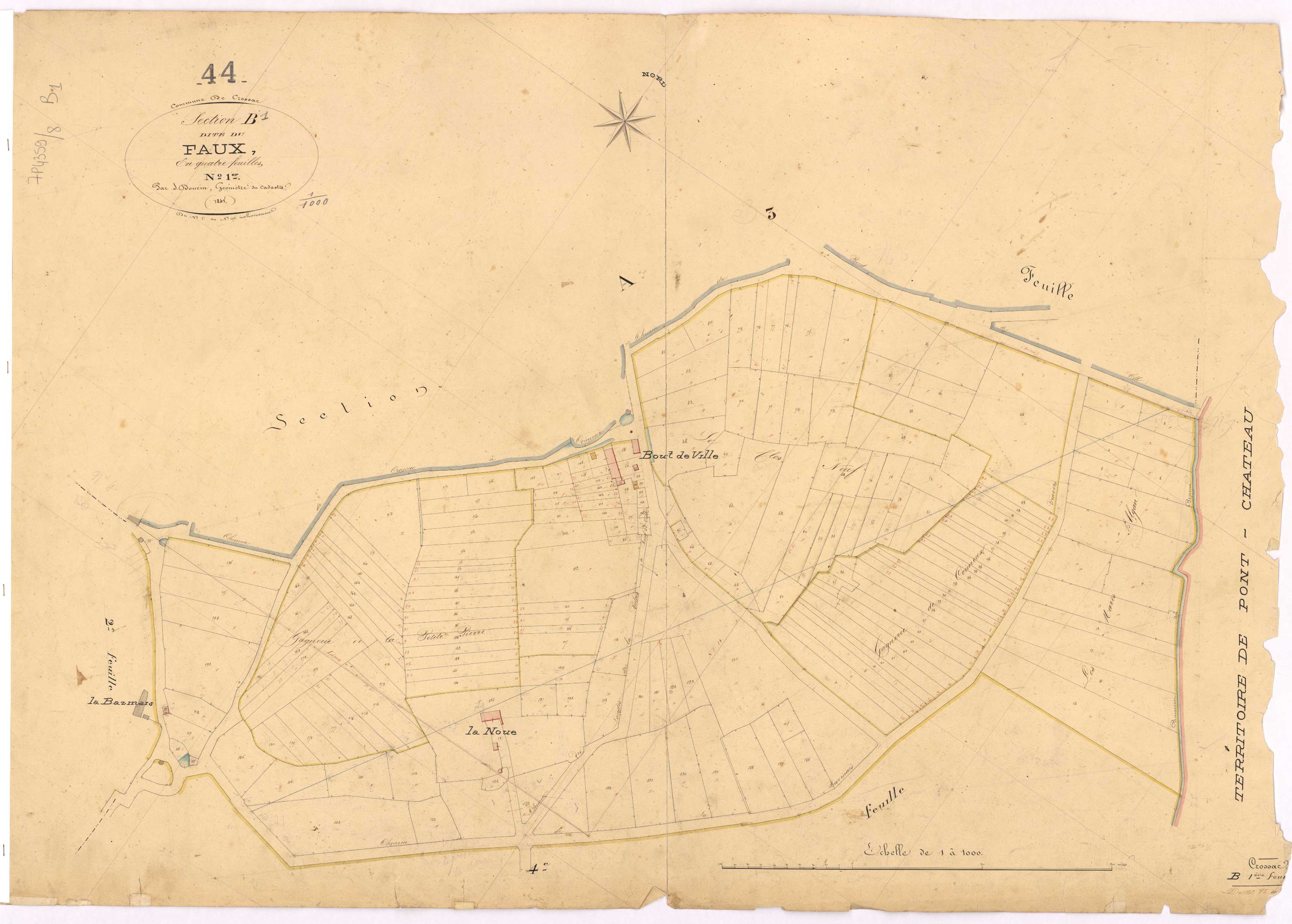 Crossac - Section B1 Faux (section du) ; 1-196