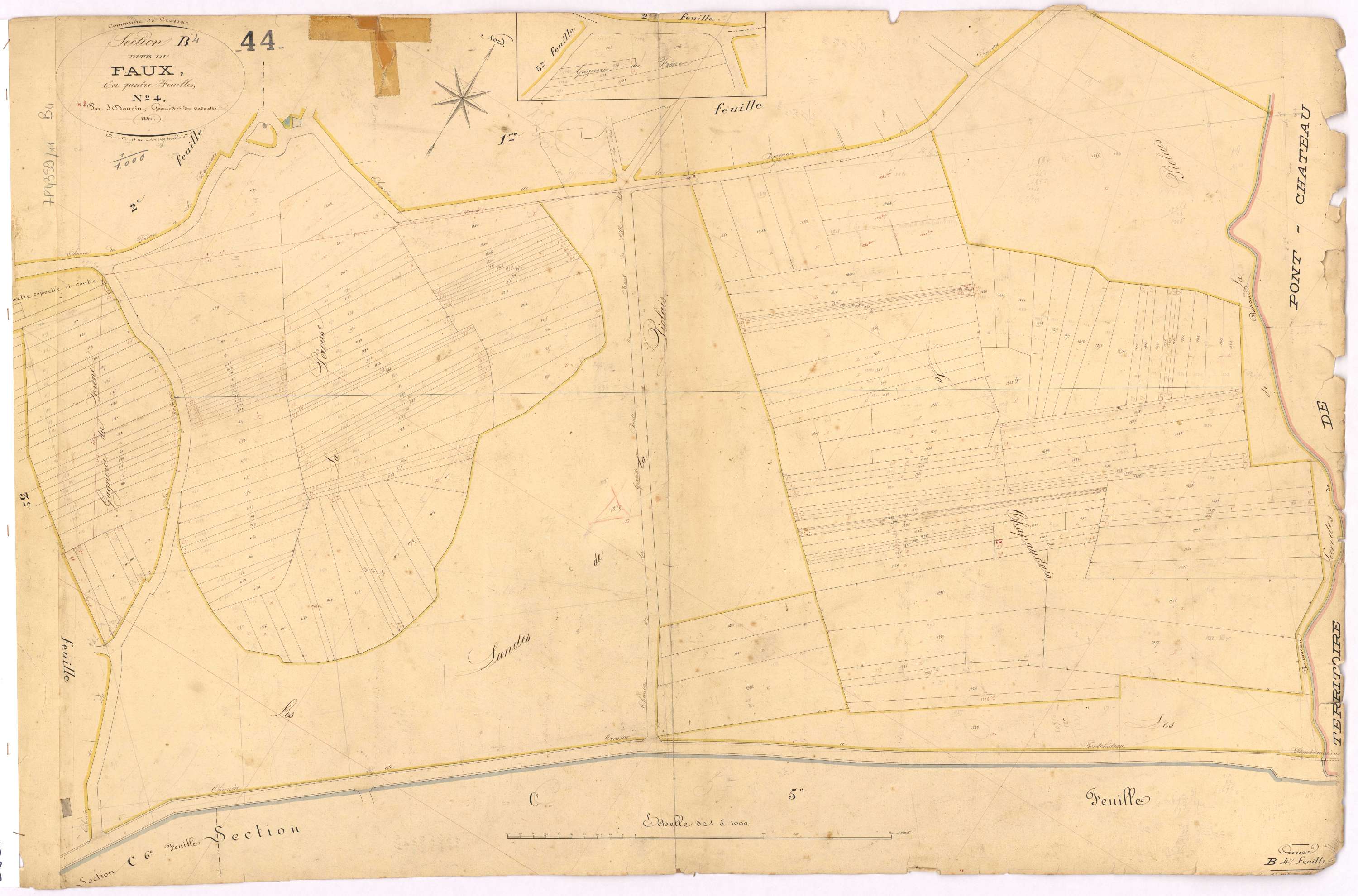 Crossac - Section B4 Faux (section du) ; 1108-1307