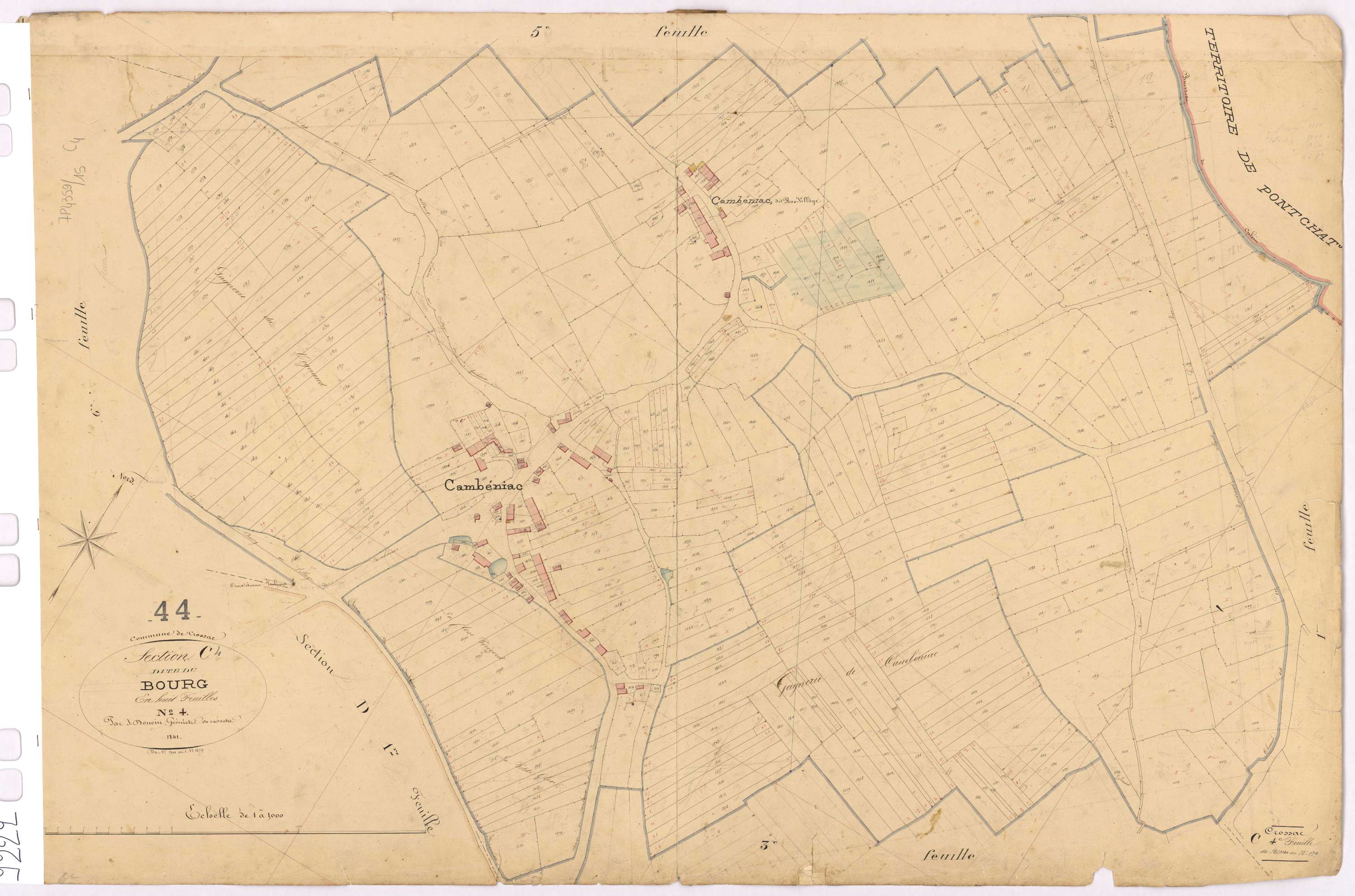 Crossac - Section C4 Bourg (section du) ; 1100-1579
