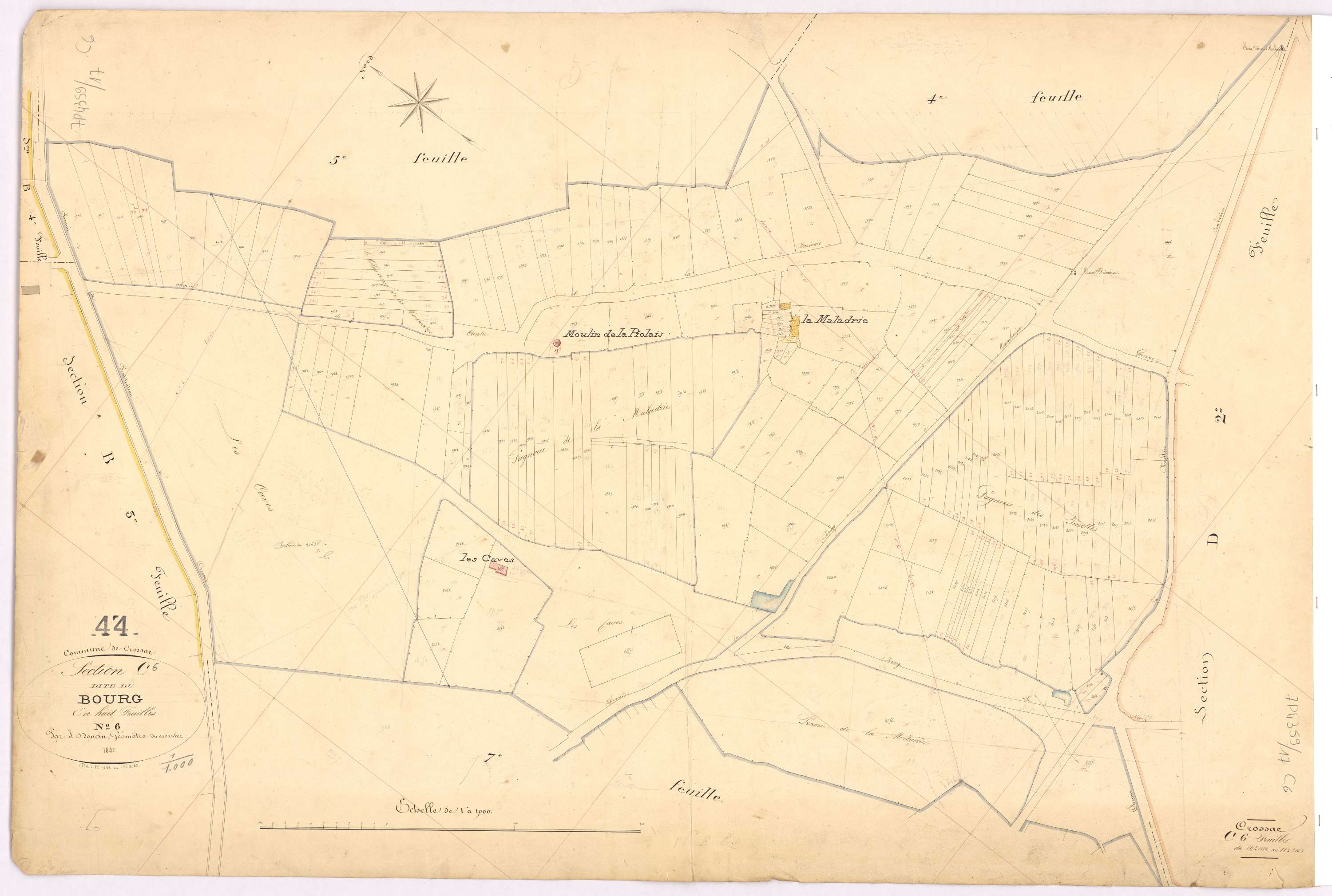 Crossac - Section C6 Bourg (section du) ; 1882-2063