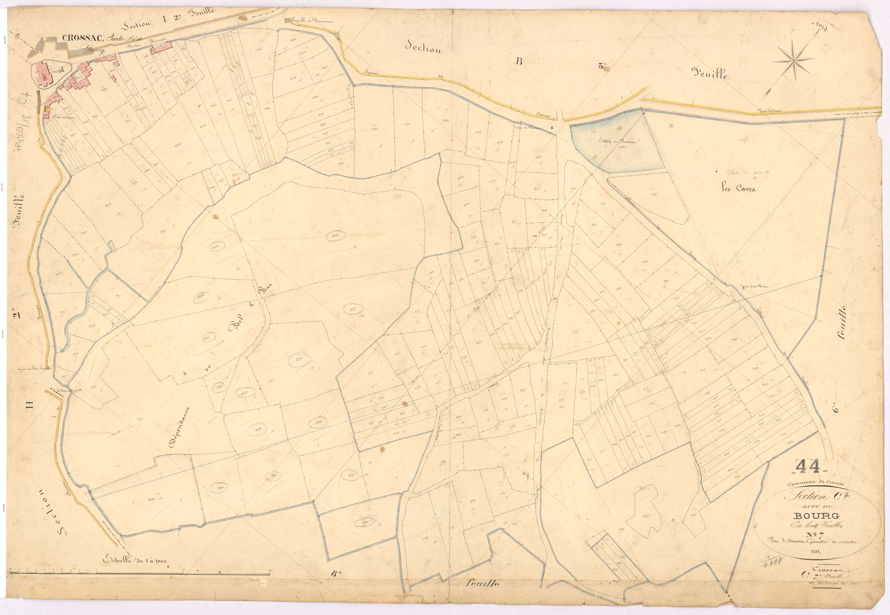 Crossac - Section C7 Bourg (section du) ; 2064-2294