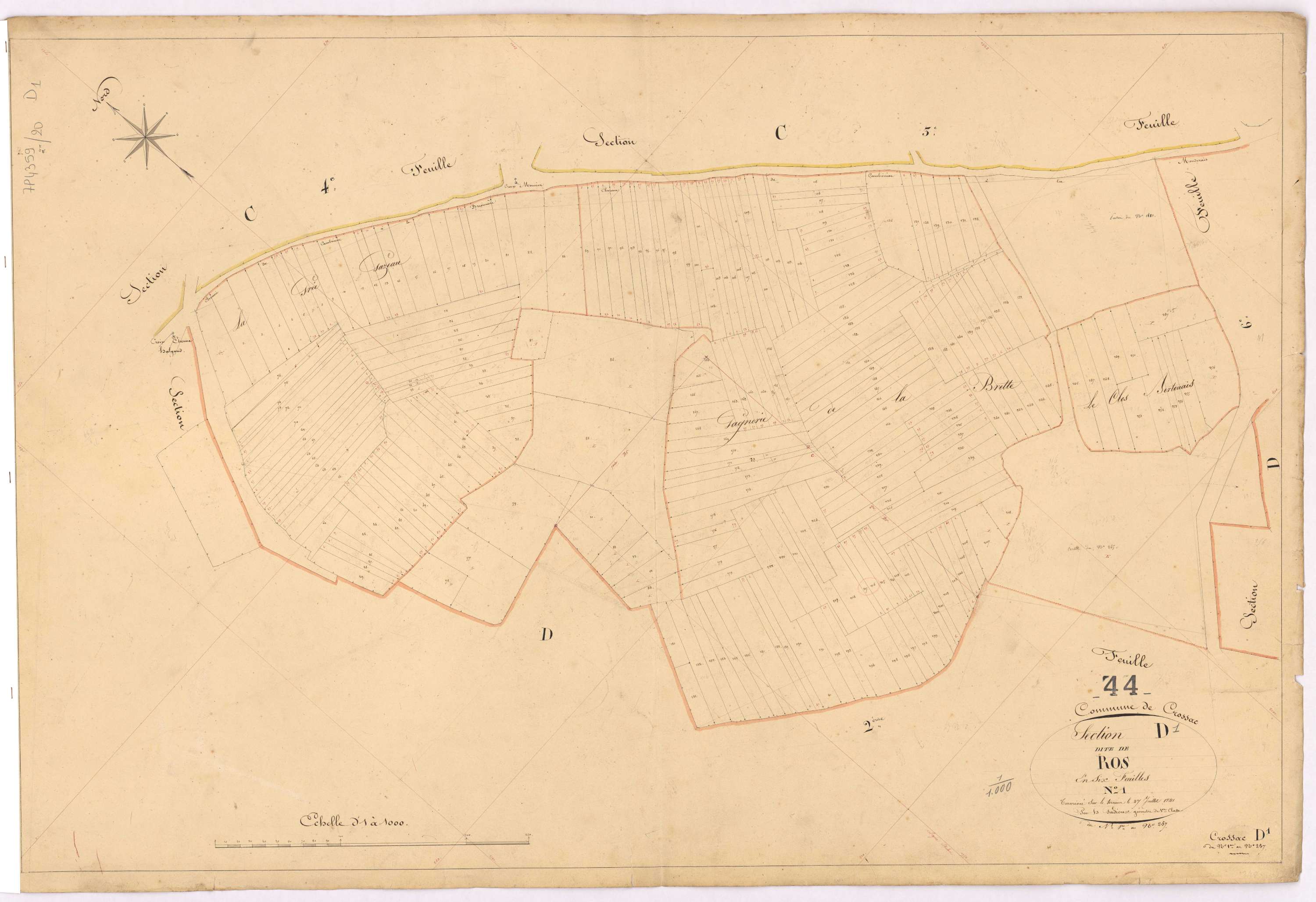 Crossac - Section D1 Ros (section de) ; 1-257