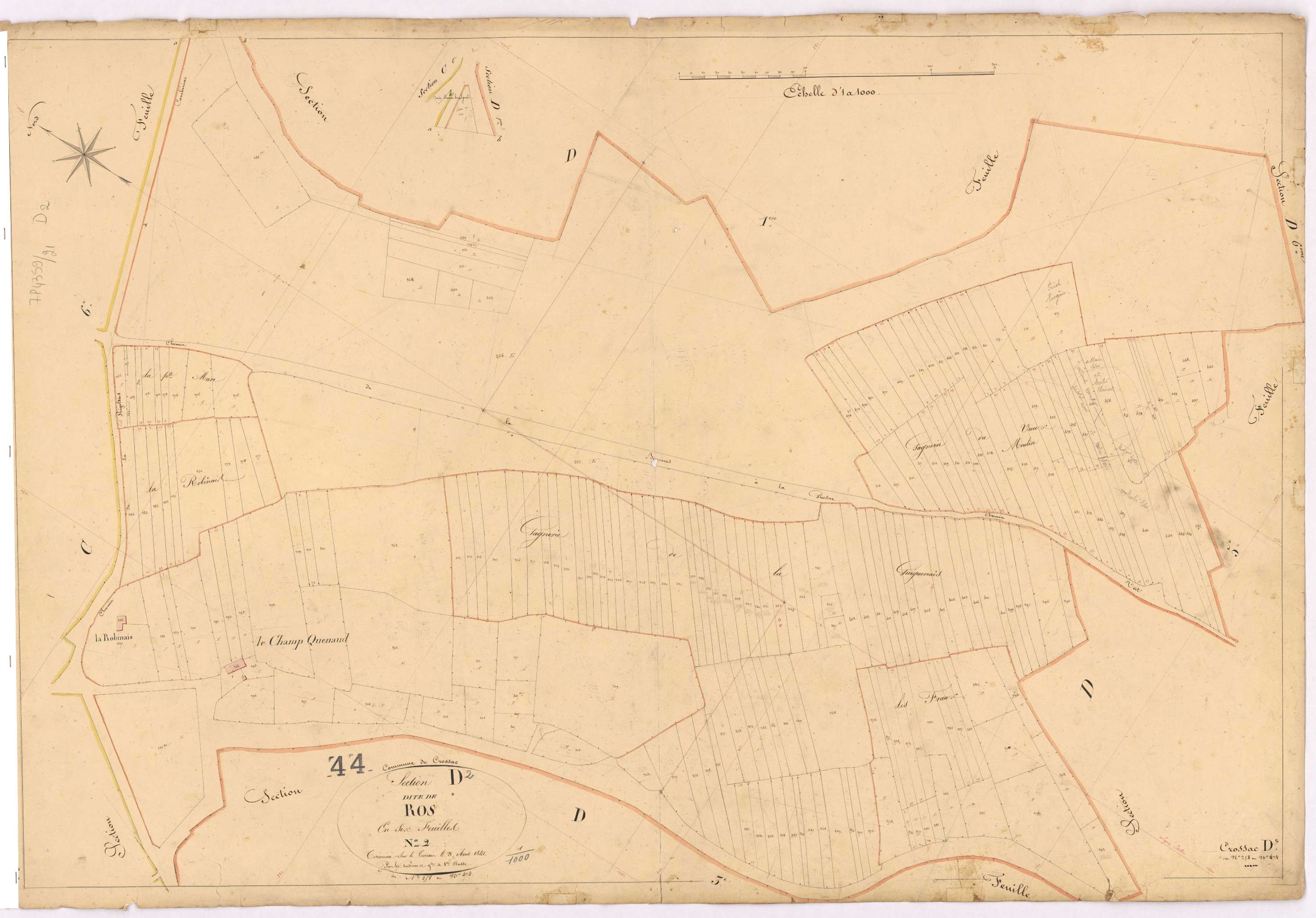 Crossac - Section D2 Ros (section de) ; 258-474
