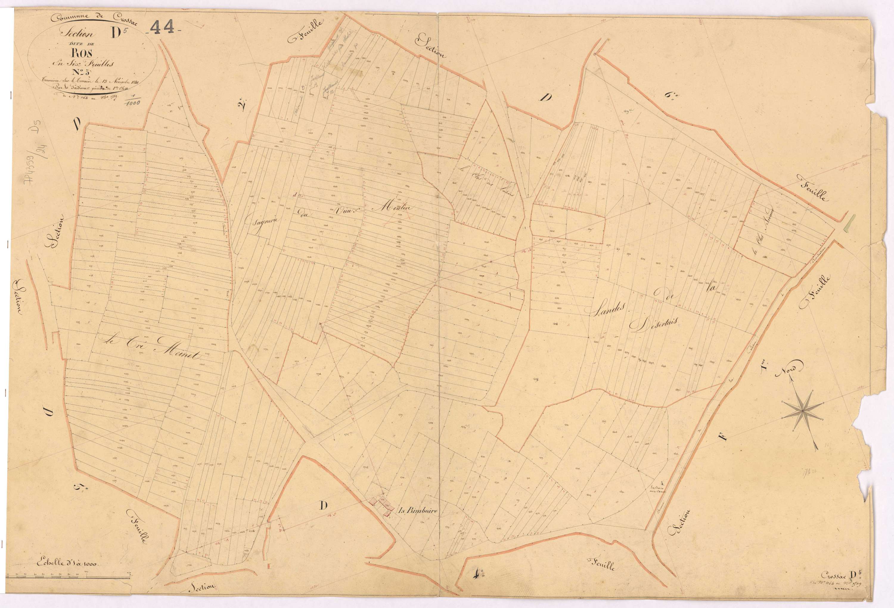 Crossac - Section D5 Ros (section de) ; 1164-1539