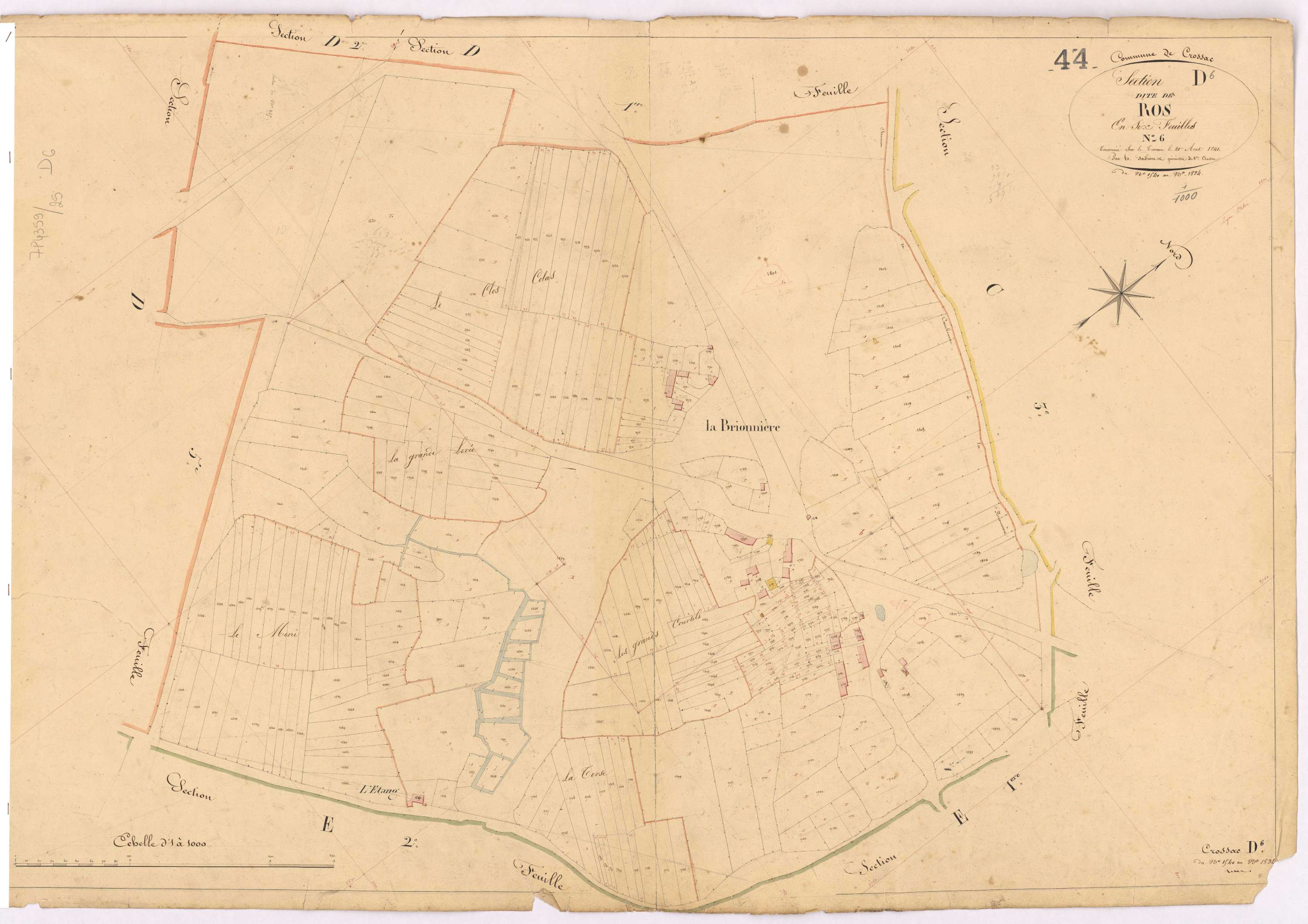 Crossac - Section D6 Ros (section de) ; 1540-1834