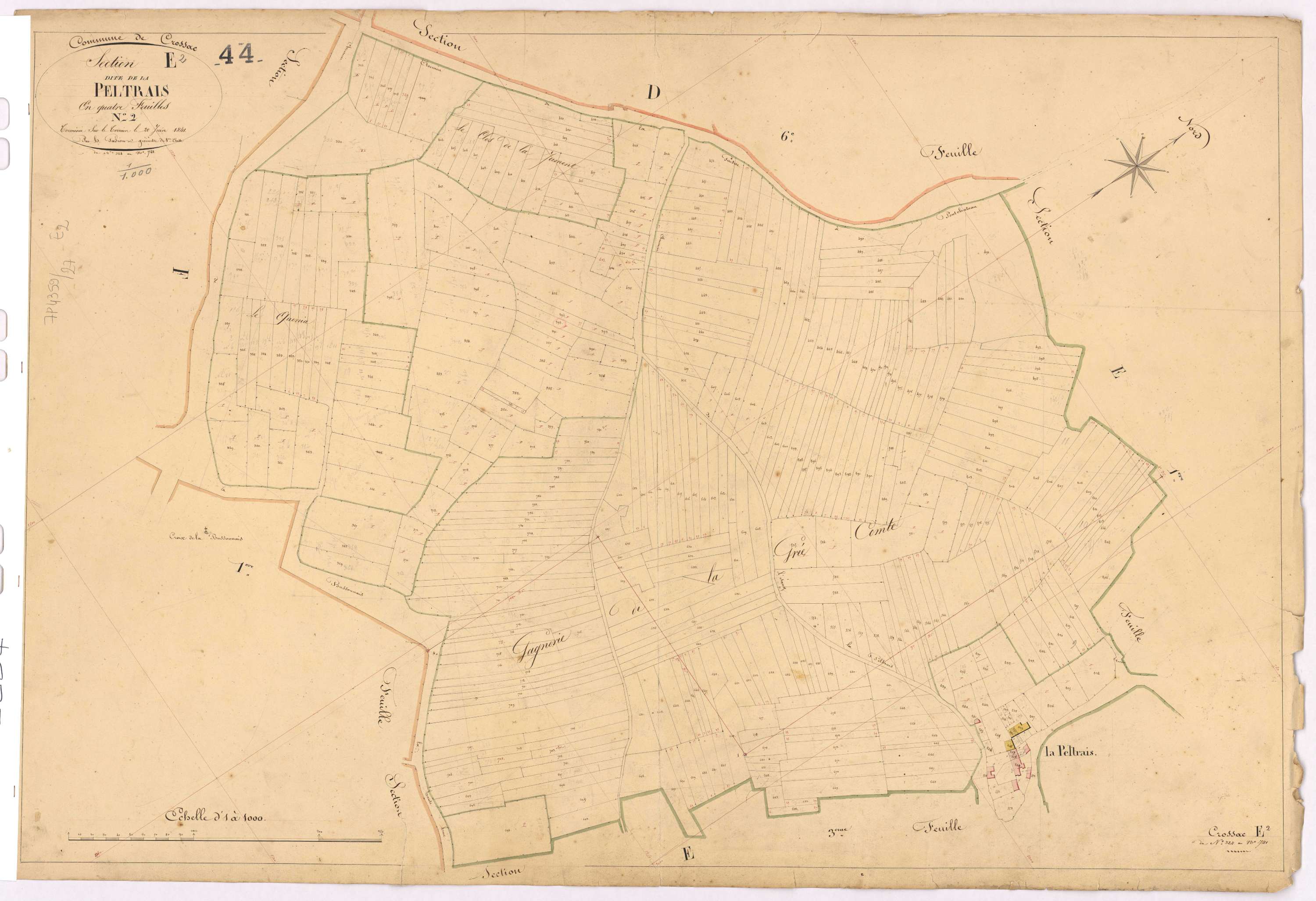 Crossac - Section E2 Peltrais (section de La) ; 324-741