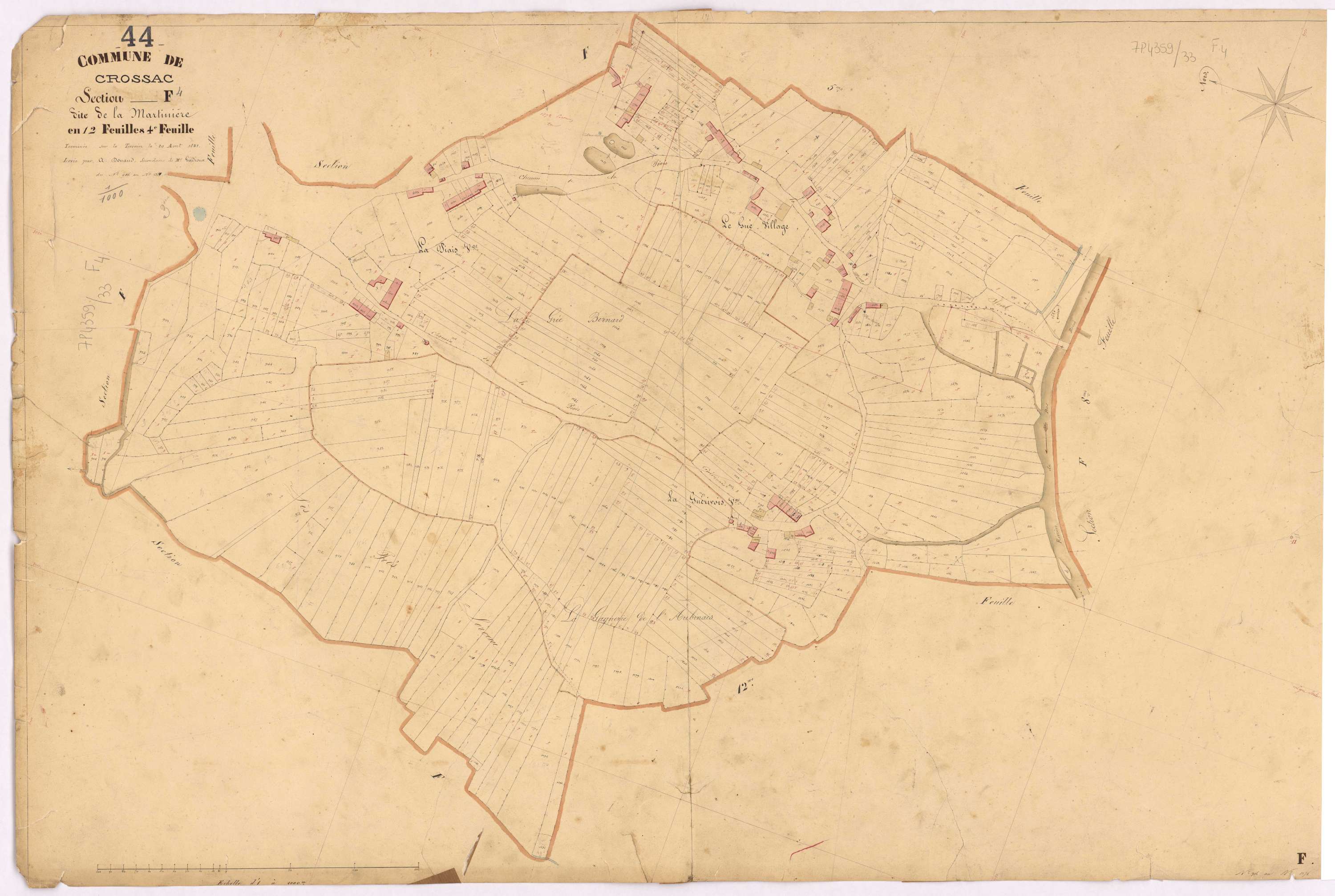 Crossac - Section F4 Martinière (section de La) ; 916-1971
