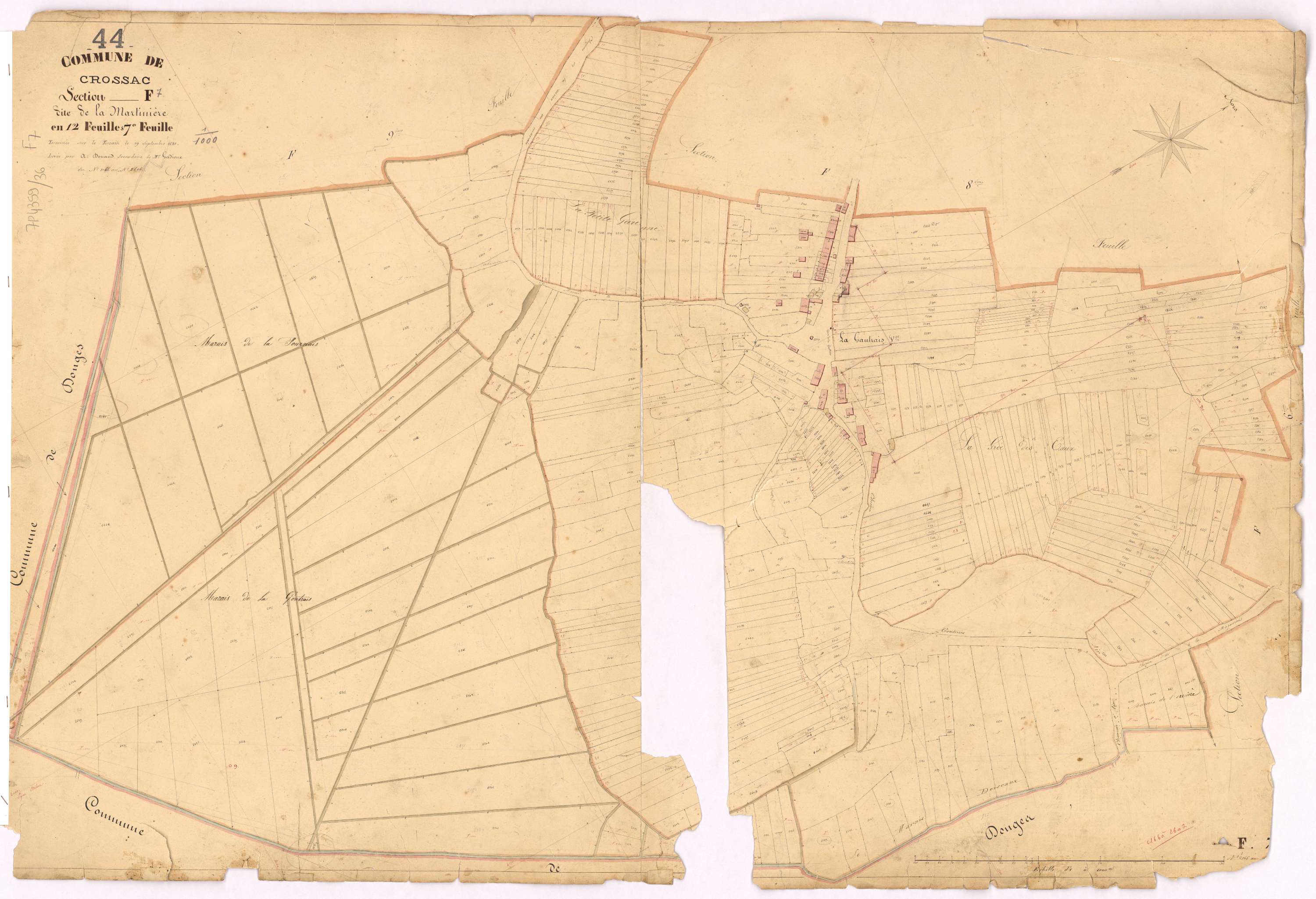 Crossac - Section F7 Martinière (section de La) ; 2166- 2606