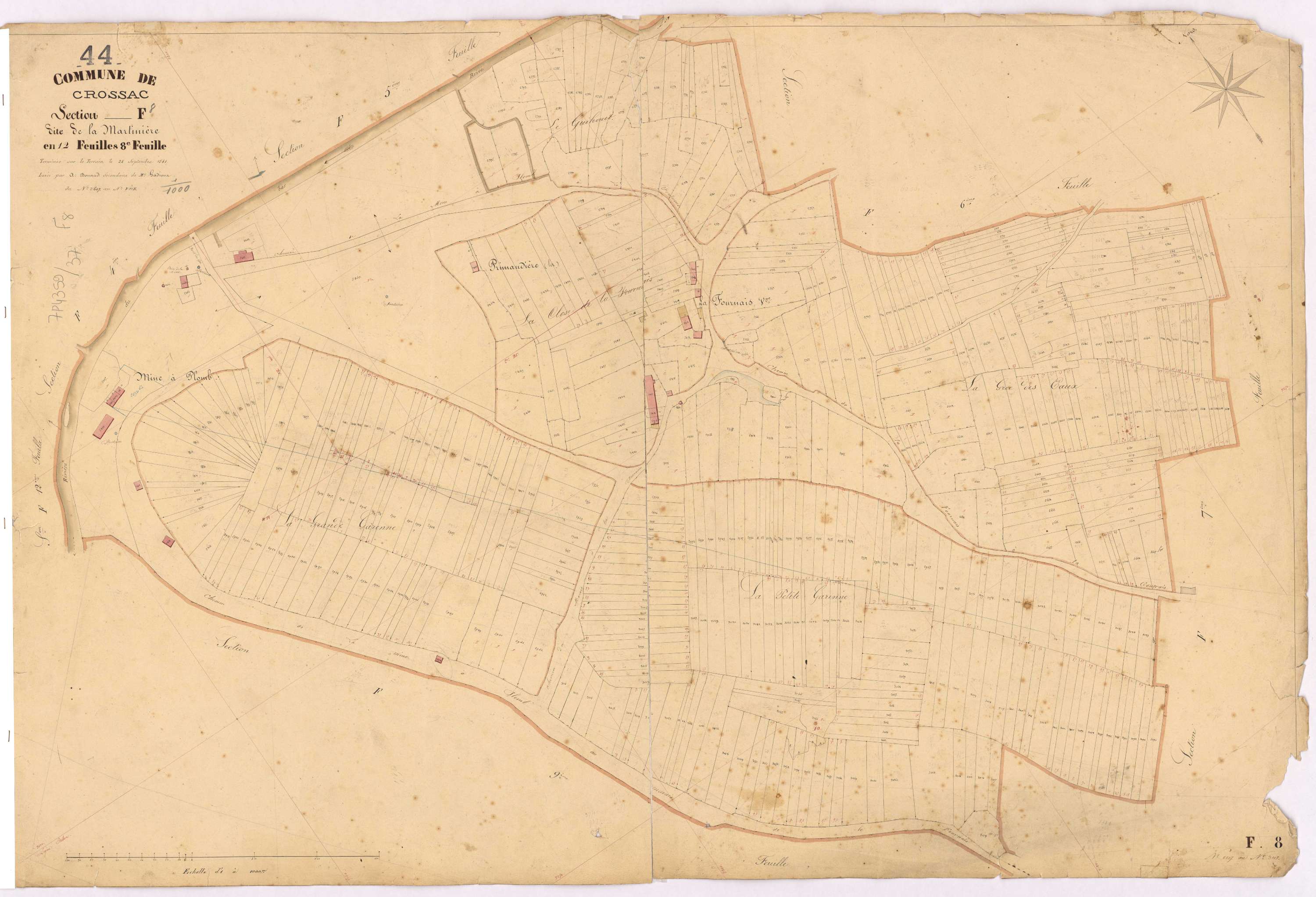 Crossac - Section F8 Martinière (section de La) ; 2607-3118