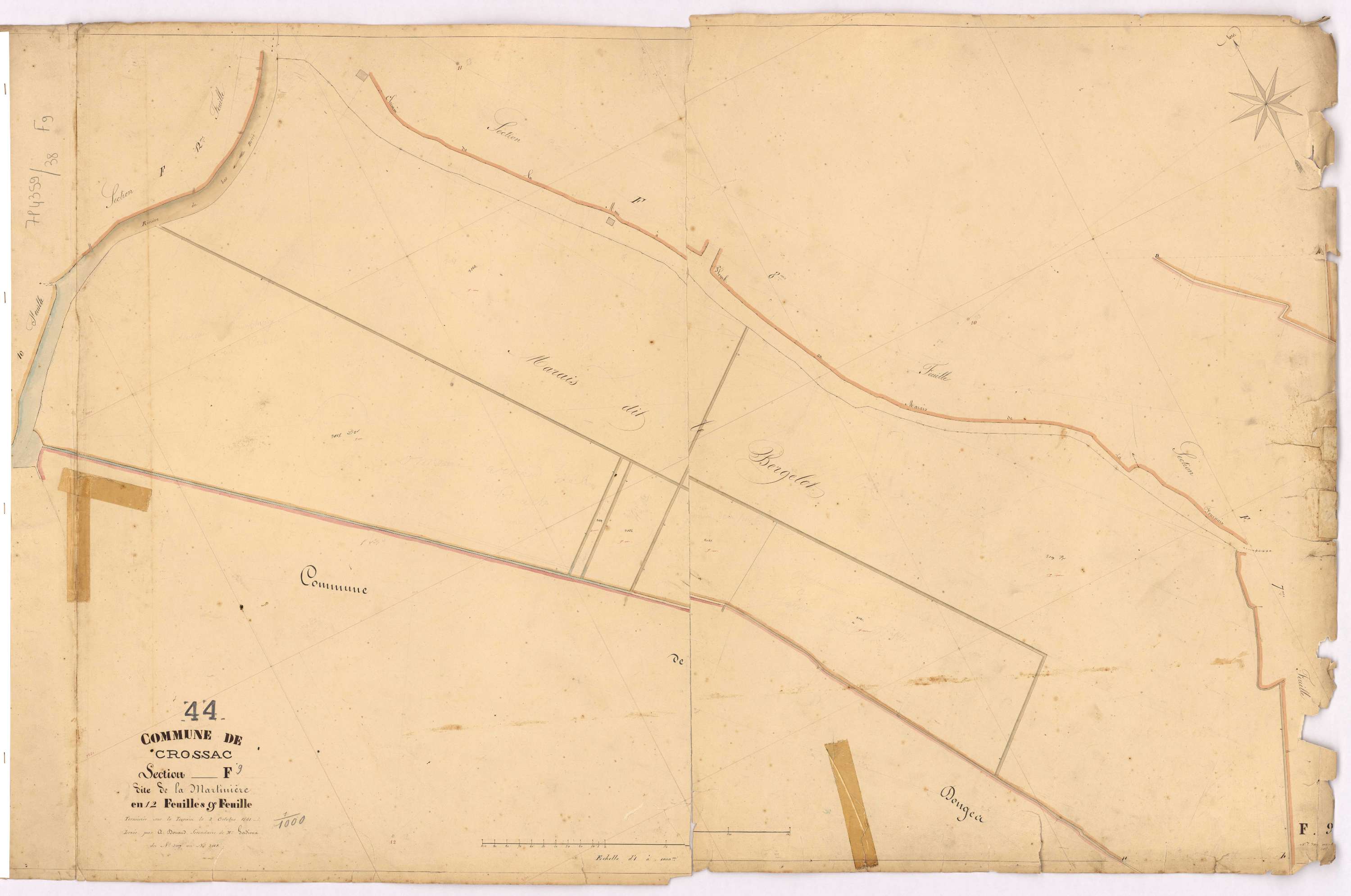 Crossac - Section F9 Martinière (section de La) ; 3119-3125